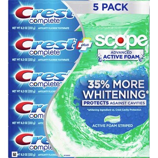 Foto 1 | Pasta De Dientes Crest Complete Advanced Flavoride 240 Ml, Paquete De 5 - Venta Internacional.