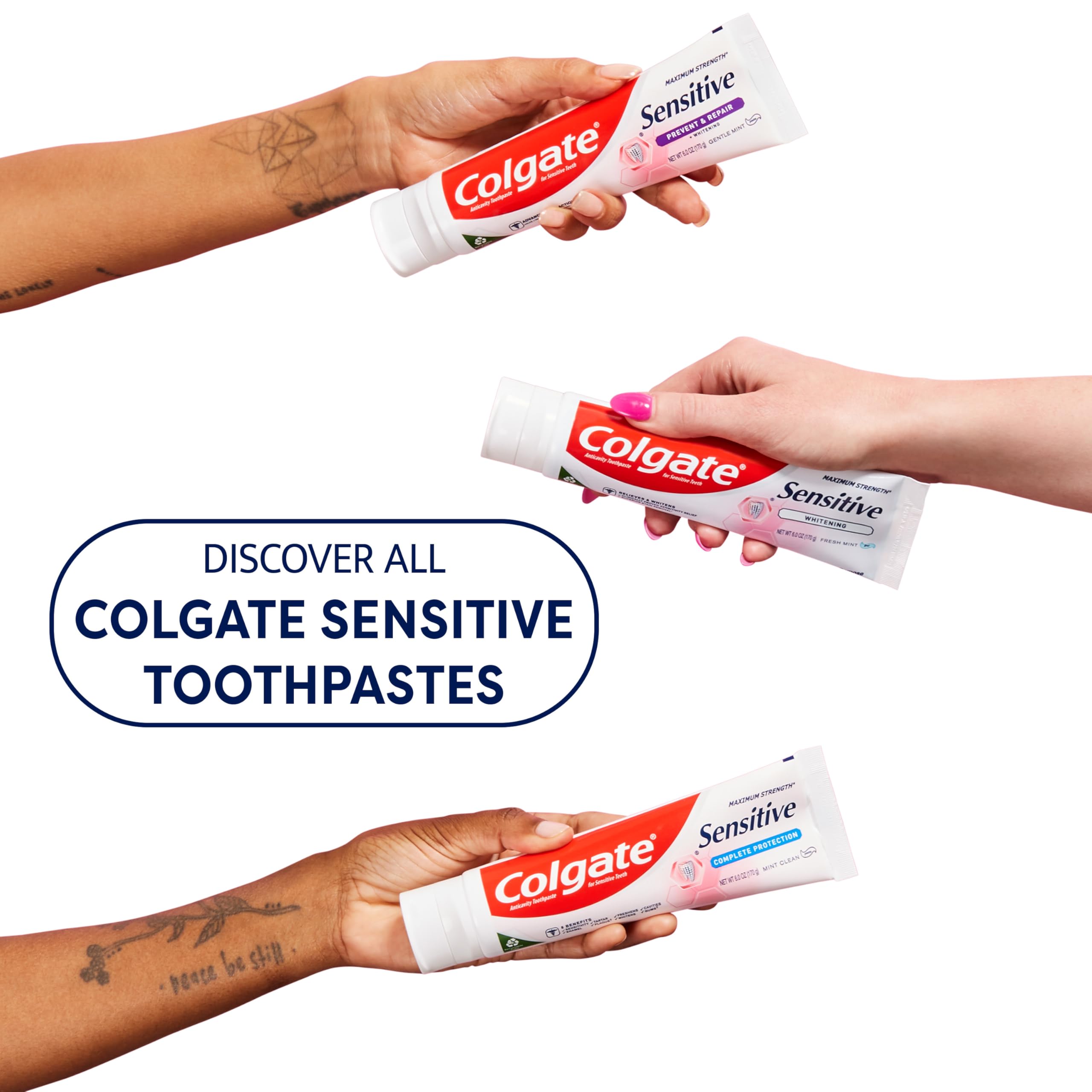 Foto 7 | Pasta De Dientes Colgate Para Blanquear Dientes Sensibles, 180 Ml, Paquete De 3 - Venta Internacional.