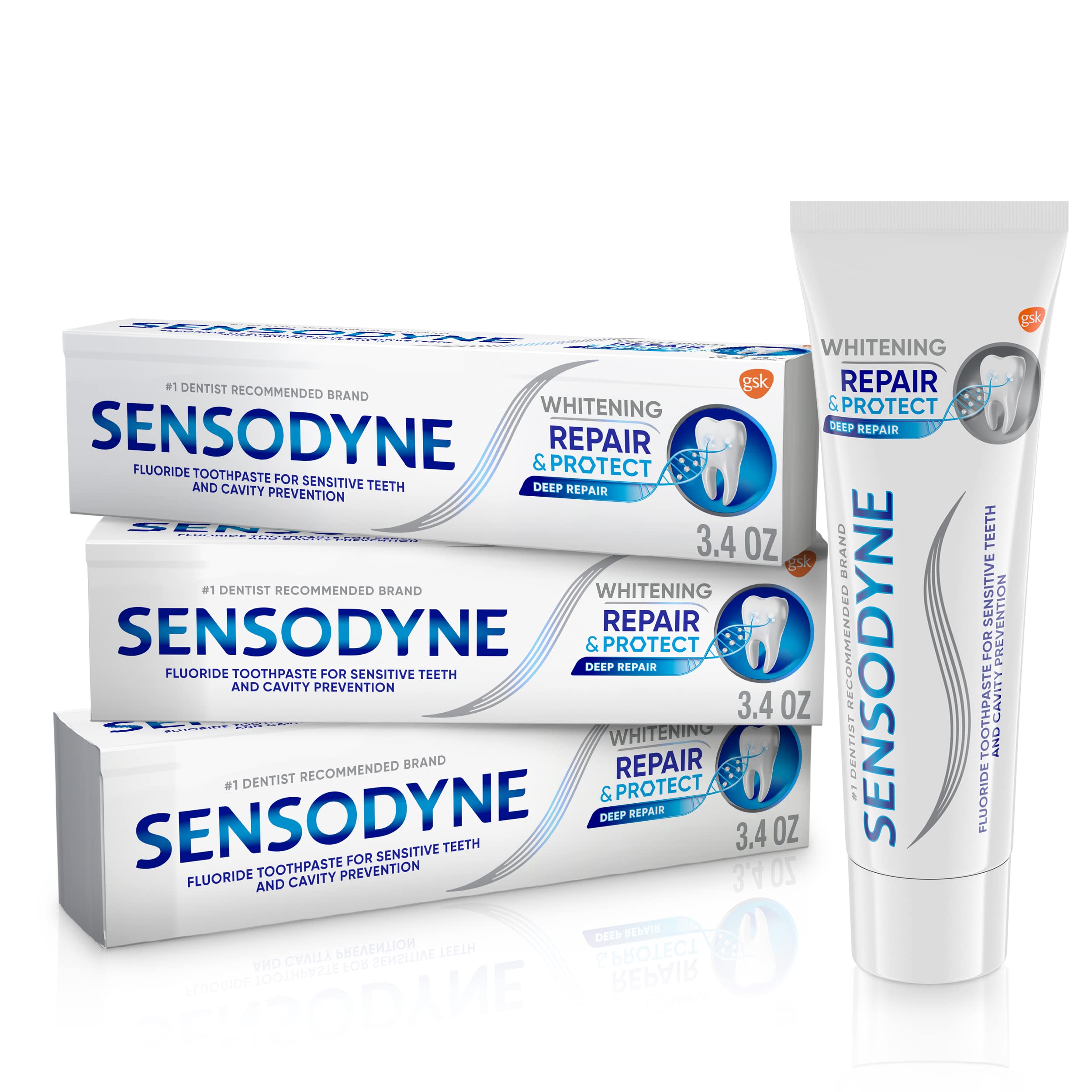 Pasta De Dientes Sensodyne Repair And Protect Whitening 100 Ml X3 - Venta Internacional.