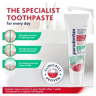 Foto 5 | Pasta De Dientes Parodontax Active Gum Repair De 100 Ml X 3 Tubos - Venta Internacional.
