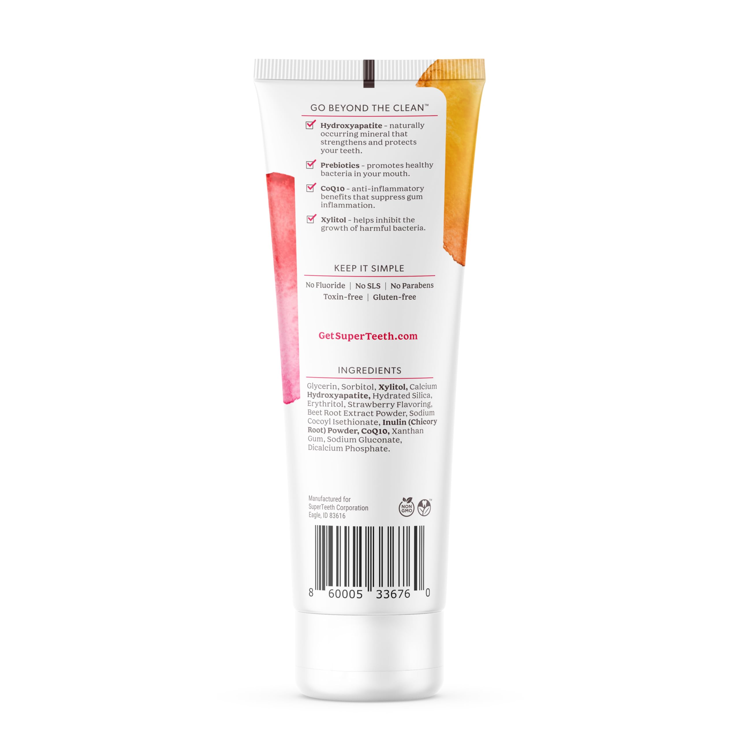 Foto 3 pulgar | Pasta De Dientes Superteeth Prebiotic Mineral Adults & Kids Strawberry - Venta Internacional.