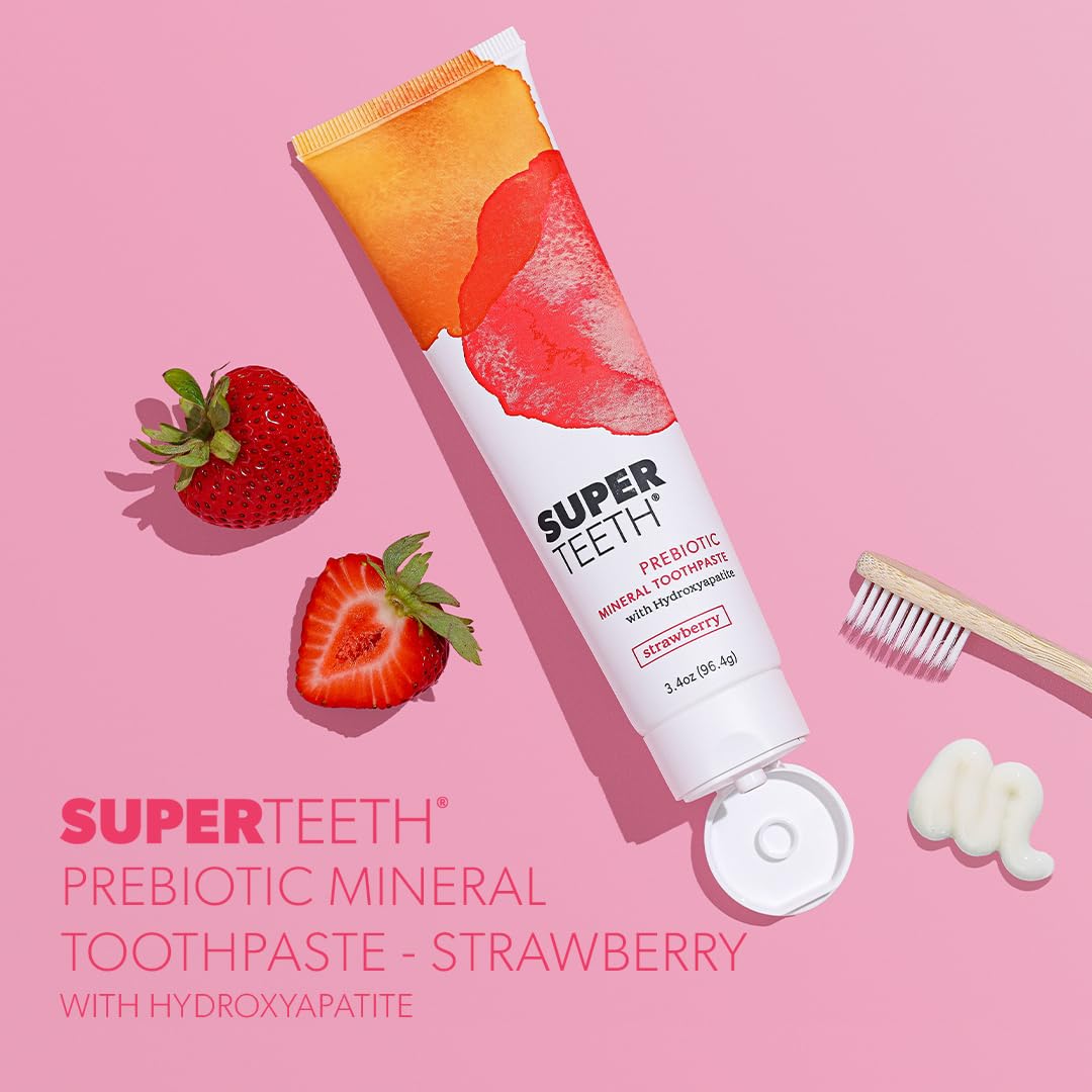 Foto 4 pulgar | Pasta De Dientes Superteeth Prebiotic Mineral Adults & Kids Strawberry - Venta Internacional.
