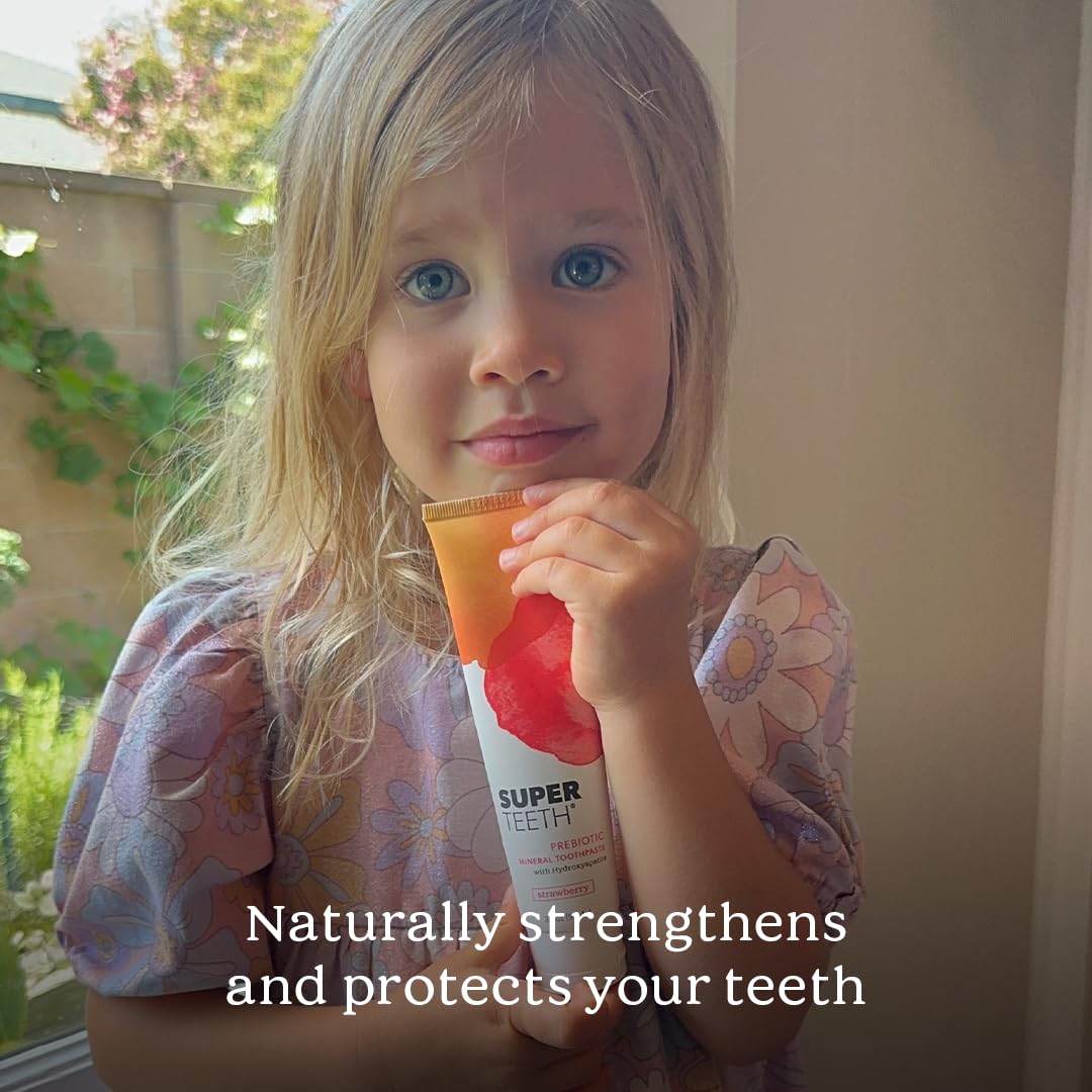 Foto 5 pulgar | Pasta De Dientes Superteeth Prebiotic Mineral Adults & Kids Strawberry - Venta Internacional.