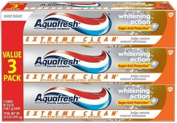 Pasta De Dientes Aqua~fresh Extreme Clean Whitening 160 Ml, Paquete De 3 - Venta Internacional.