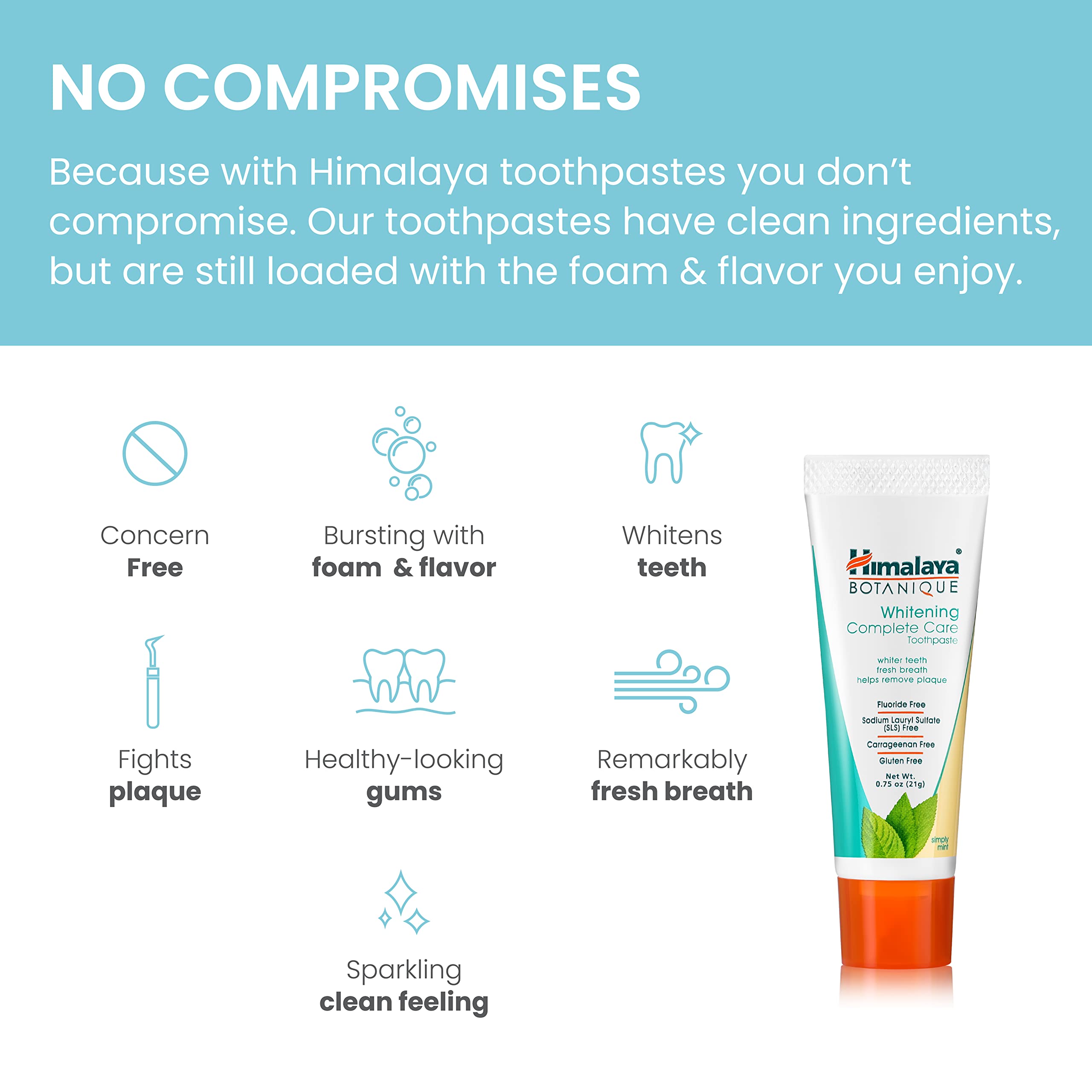 Foto 5 pulgar | Pasta De Dientes Himalaya Botanique Whitening Complete Care 20 Ml X 10 - Venta Internacional.