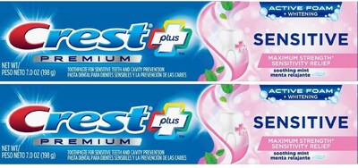 Foto 1 | Pasta De Dientes Crest Premium Plus Sensitive Whitening 200 Ml X2 - Venta Internacional.
