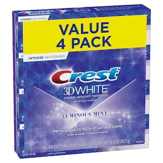 Foto 1 | Pasta De Dientes Crest White Intense Whitening Luminous Mint 4x113ml - Venta Internacional.
