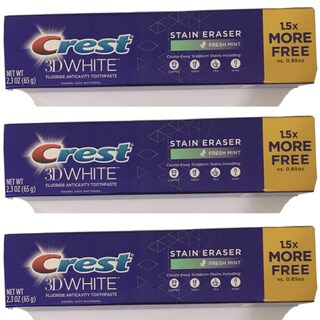 Foto 1 | Pasta De Dientes Crest 3d White Stain Borrador, Menta Fresca, 68 Ml, X3 - Venta Internacional.