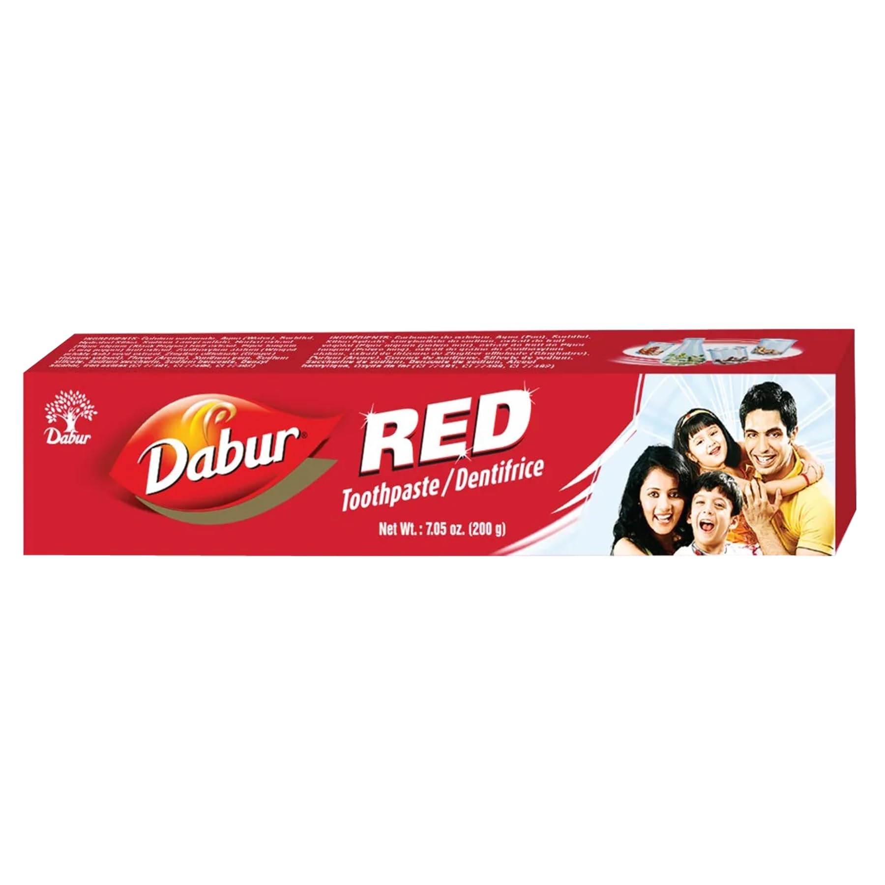 Pasta de Dientes Dabur Red Aliento Fresco y Encías Saludables 6 Piezas de 200 g C/U - Venta Internacional