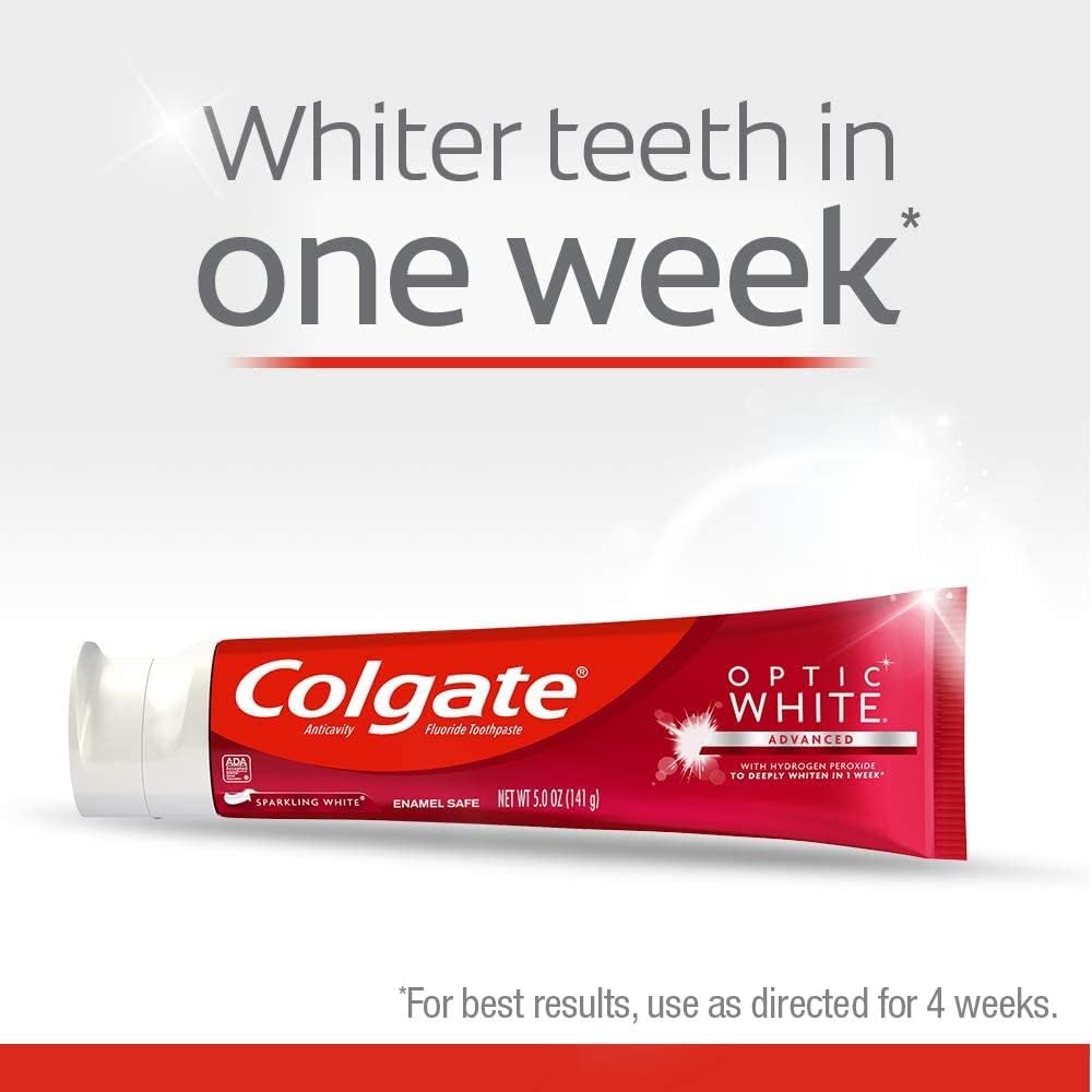 Foto 3 pulgar | Pasta de Dientes Colgate Optic White Advanced Teeth Whitening - Venta Internacional