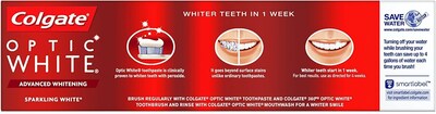 Foto 3 | Pasta de Dientes Colgate Optic White Advanced Teeth Whitening - Venta Internacional