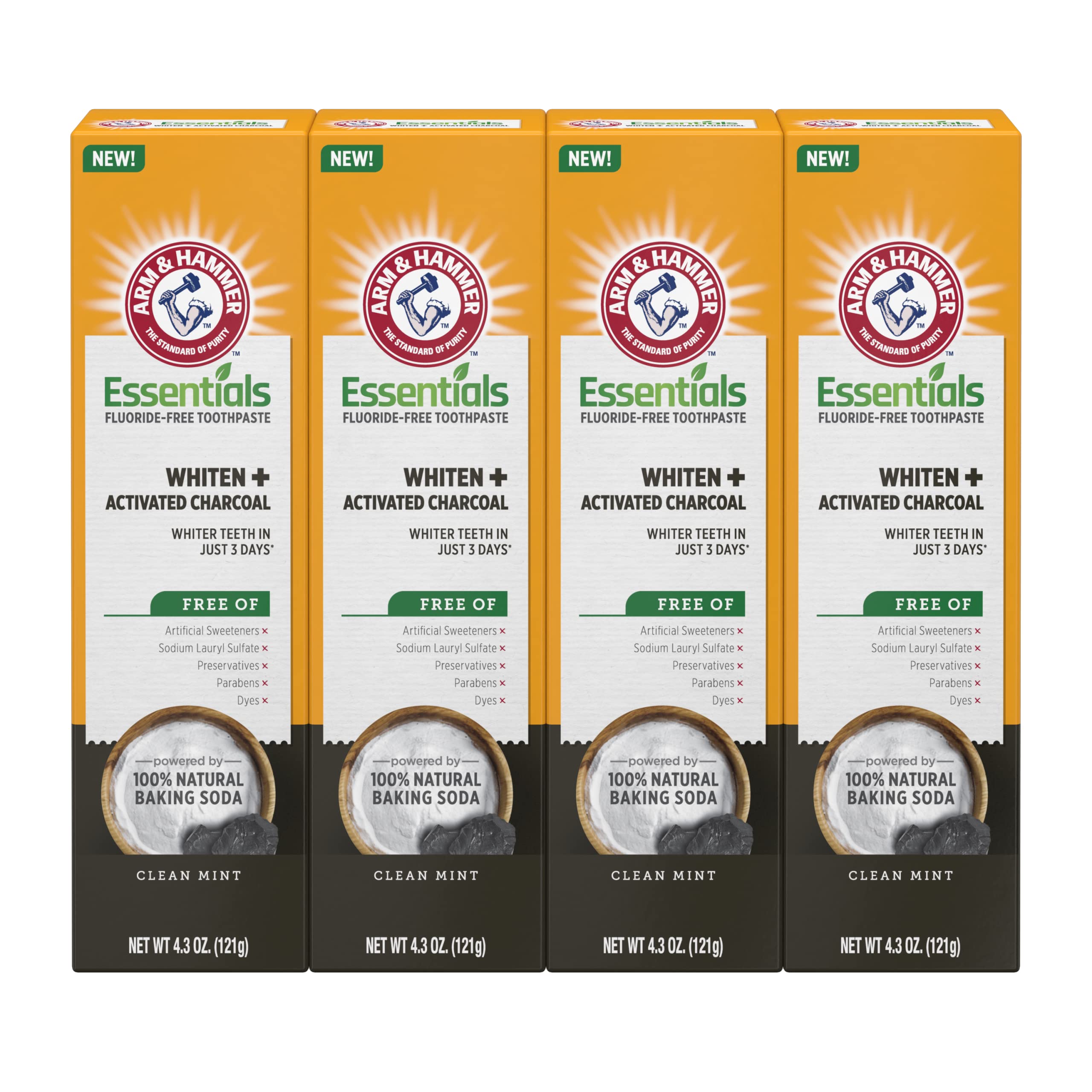 Foto 2 pulgar | Pasta de Dientes Arm & Hammer Essentials Sin Flúor 125 Ml x4 - Venta Internacional