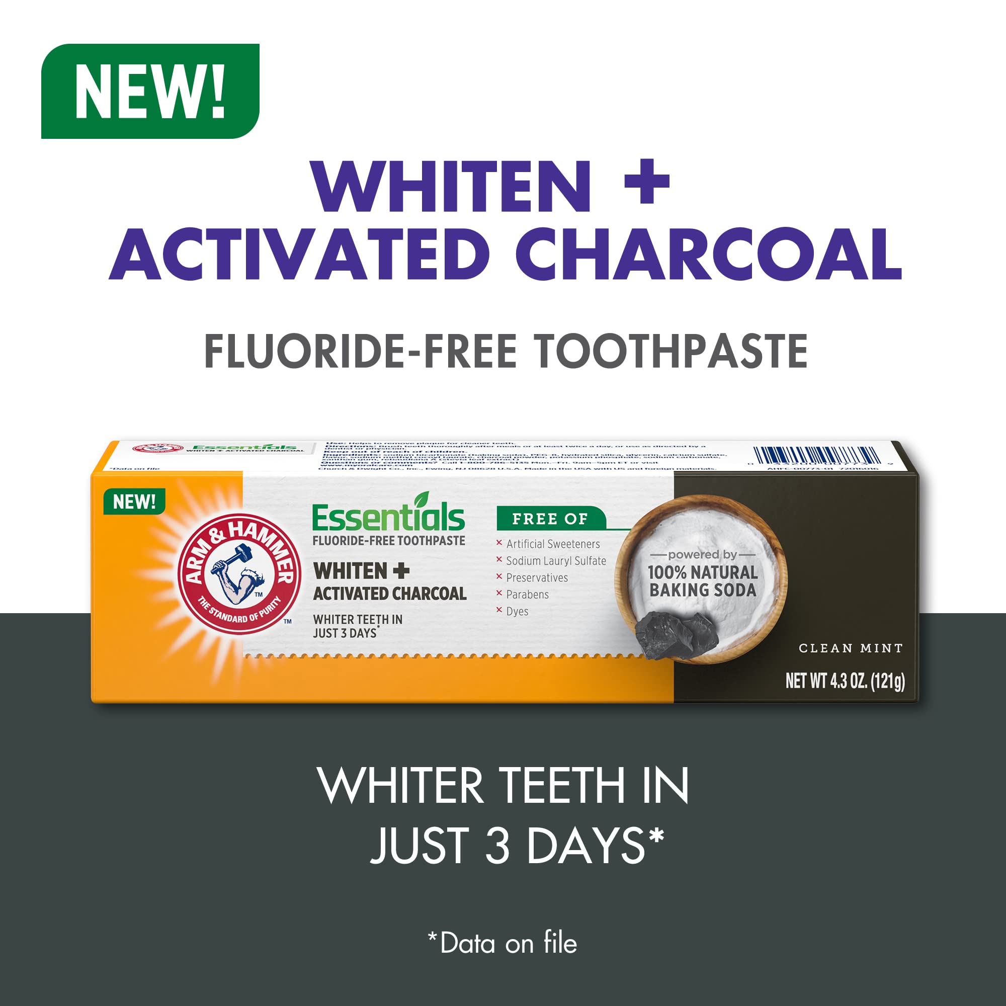 Foto 7 | Pasta de Dientes Arm & Hammer Essentials Sin Flúor 125 Ml x4 - Venta Internacional