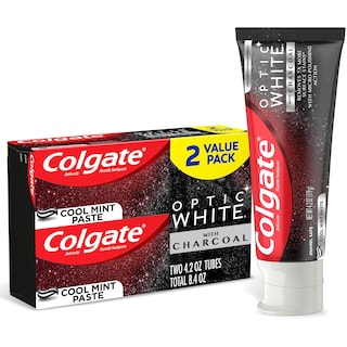 Foto 1 | Pasta e Dientes Colgate Optic White Charcoal Blanqueing 125 Ml Paquete de 2 - Venta Internacional