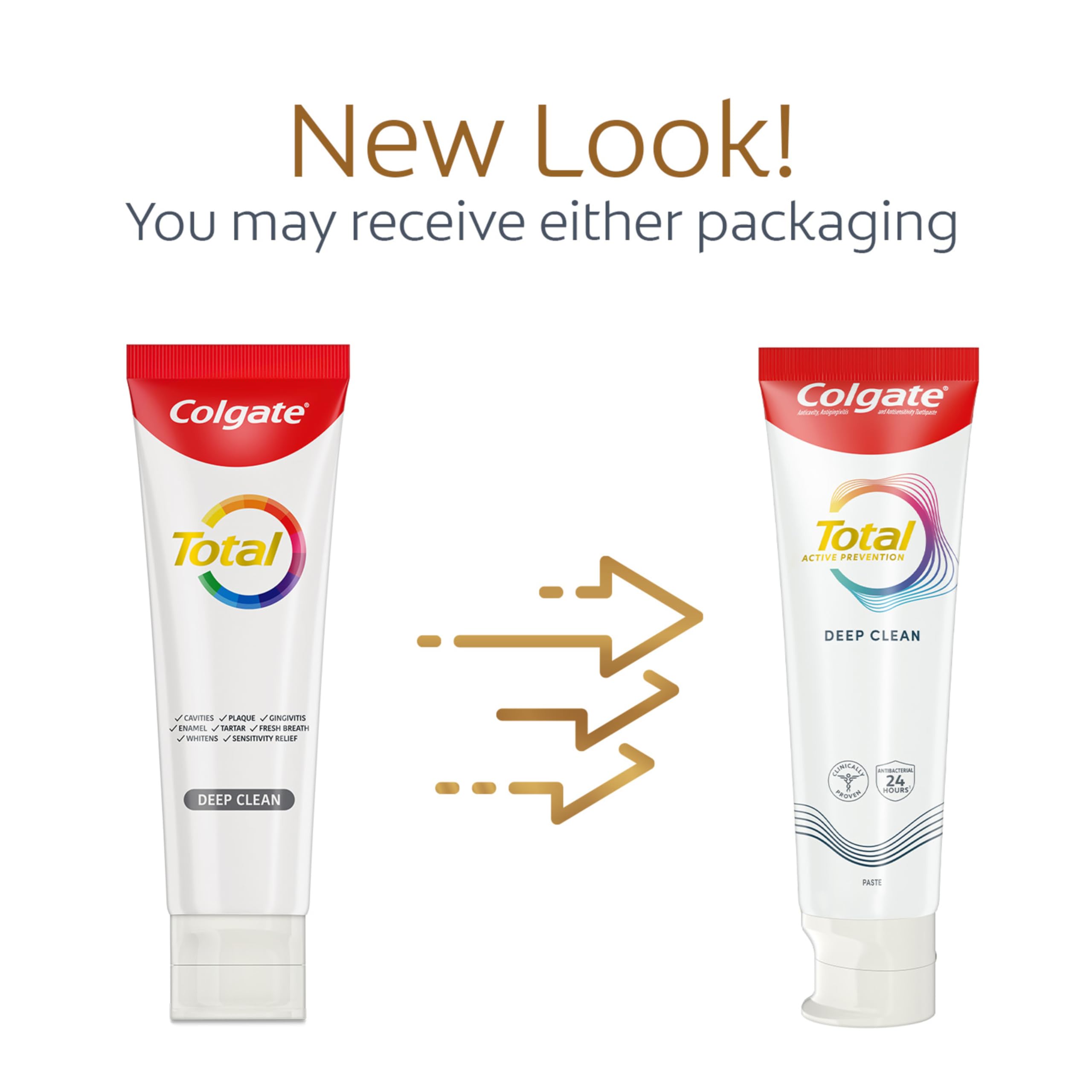 Foto 3 pulgar | Pasta de Dientes Colgate Total Active Prevention Deep Clean 1 Paquete de 3 Piezas de 144 g C/U - Venta Internacional