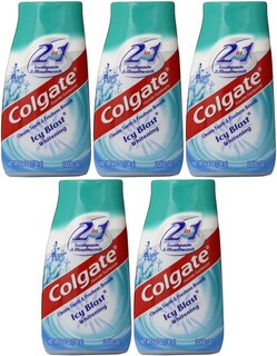 Foto 1 | Pasta de Dientes Colgate 2 en 1 Whitening Icy Blast Paquete de 5 - Venta Internacional