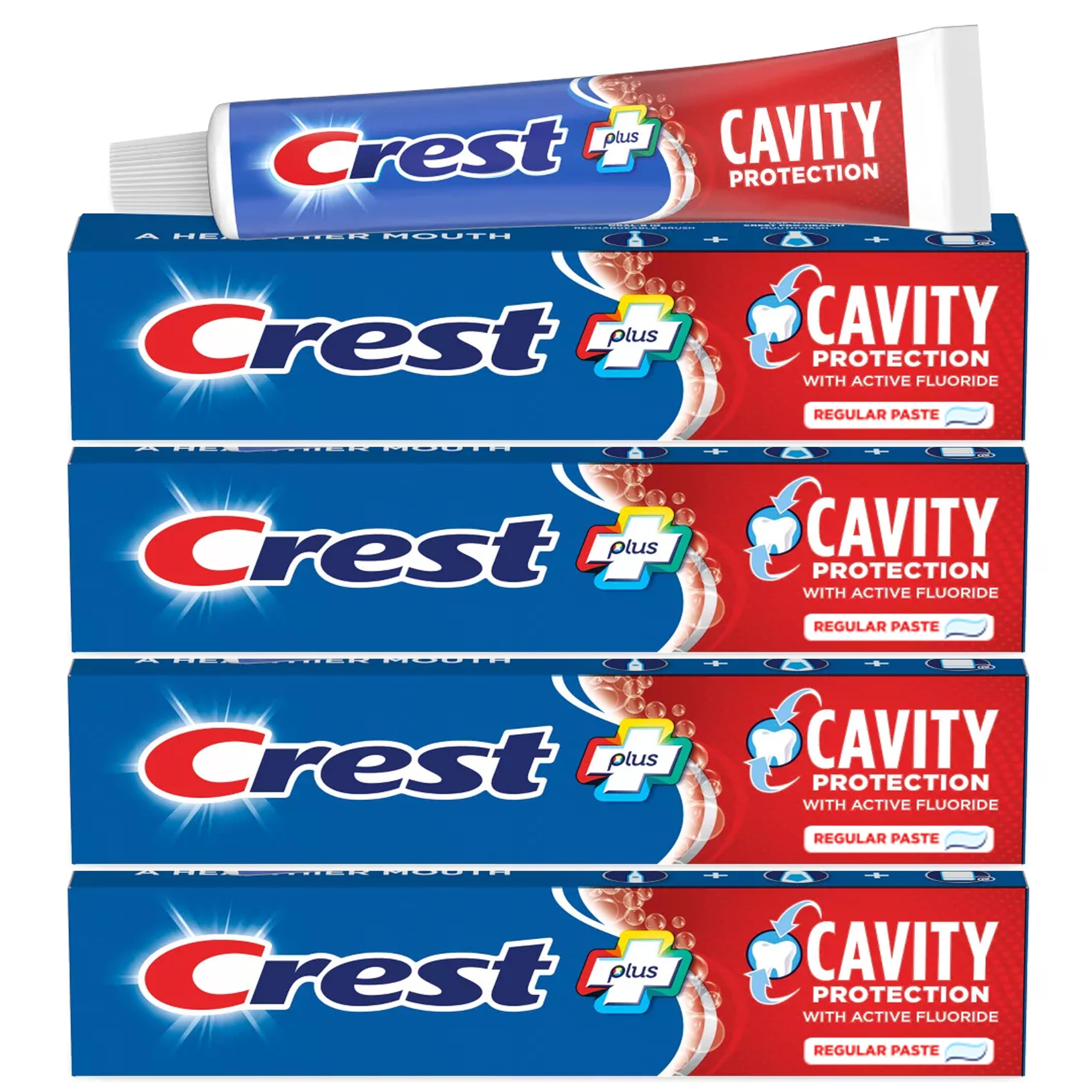 Foto 5 | Pasta de Dientes Crest Cavity Protection Regular 240 ml 4 Piezas - Venta Internacional