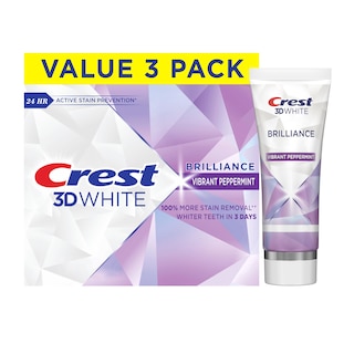 Foto 1 | Pasta de Dientes Crest 3d White Brilliance Vibrant Peppermint 130 g X3 - Venta Internacional