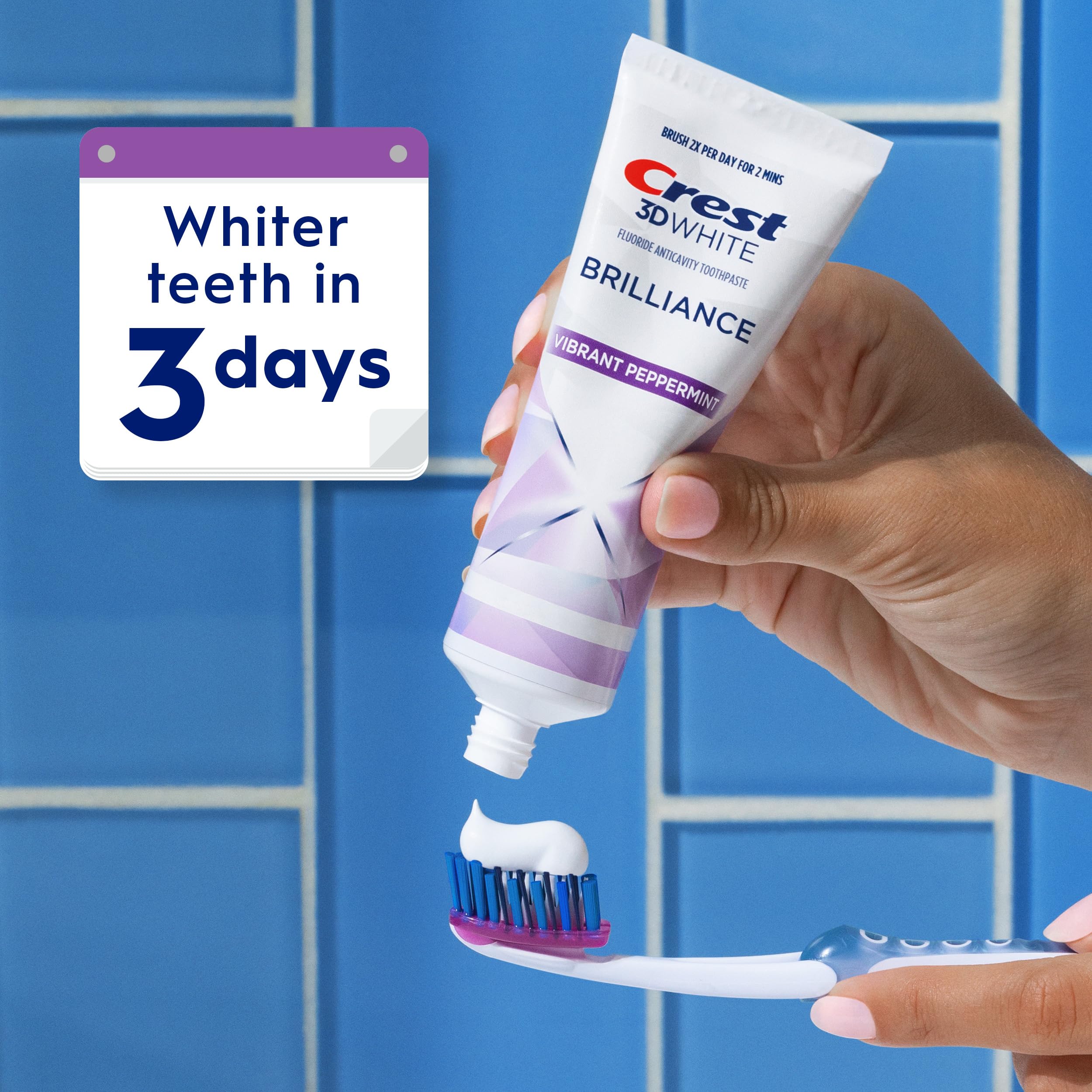 Foto 8 pulgar | Pasta de Dientes Crest 3d White Brilliance Vibrant Peppermint 130 g X3 - Venta Internacional