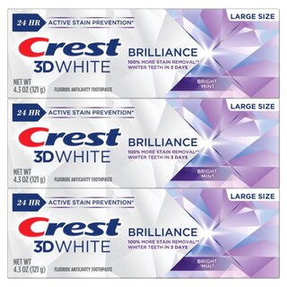 Foto 7 | Pasta de Dientes Crest 3d White Brilliance Bright Mint 121 g X3 - Venta Internacional