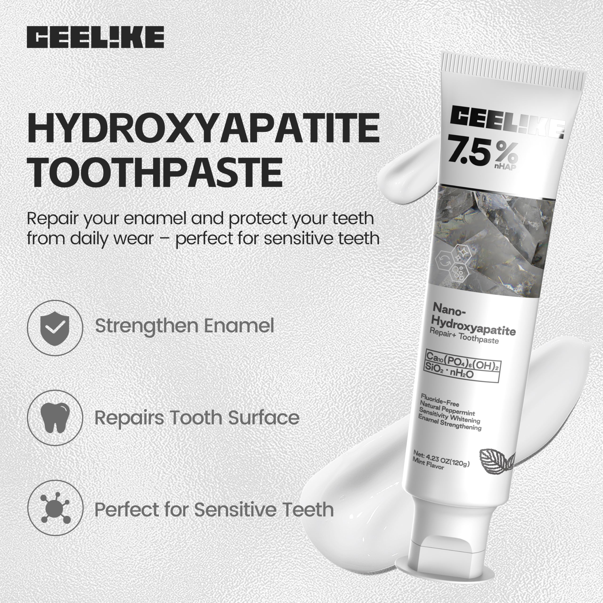 Foto 4 | Pasta De Dientes Ceelike Hydroxyapatite Advanced Enamel 125ml - Venta Internacional.