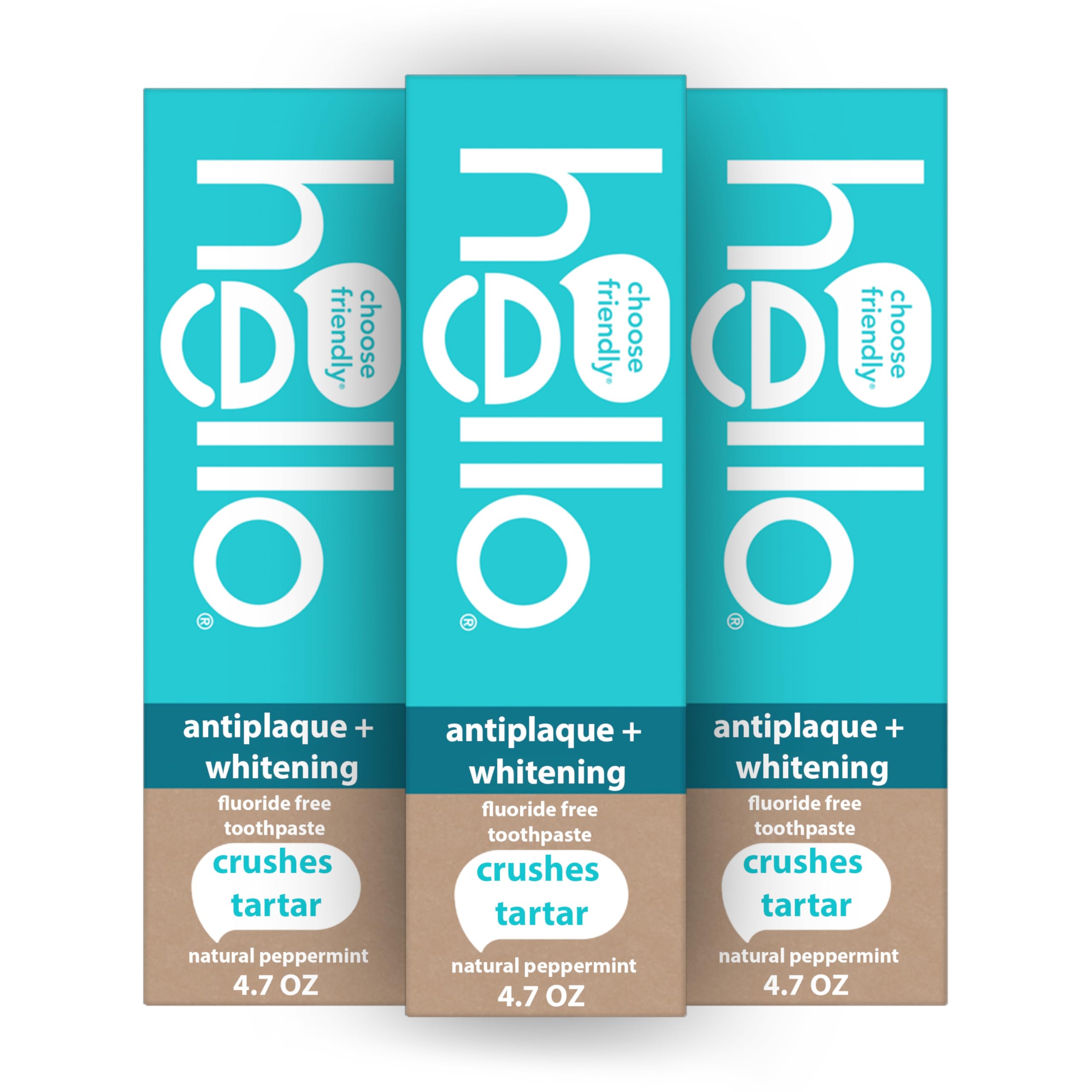 Foto 1 | Pasta de Dientes Hello Antiplaca Blanqueadora sin Flúor 3 Piezas de 140 ml C/U - Venta Internacional