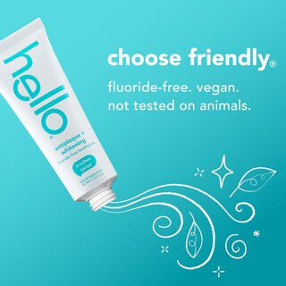 Foto 3 | Pasta de Dientes Hello Antiplaca Blanqueadora sin Flúor 3 Piezas de 140 ml C/U - Venta Internacional