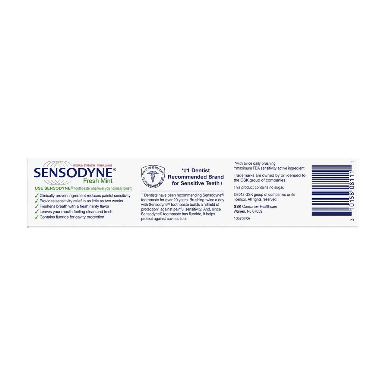 Foto 5 | Pasta de Dientes Sensodyne Maximum Strength Anticaries 120 ml - Venta Internacional