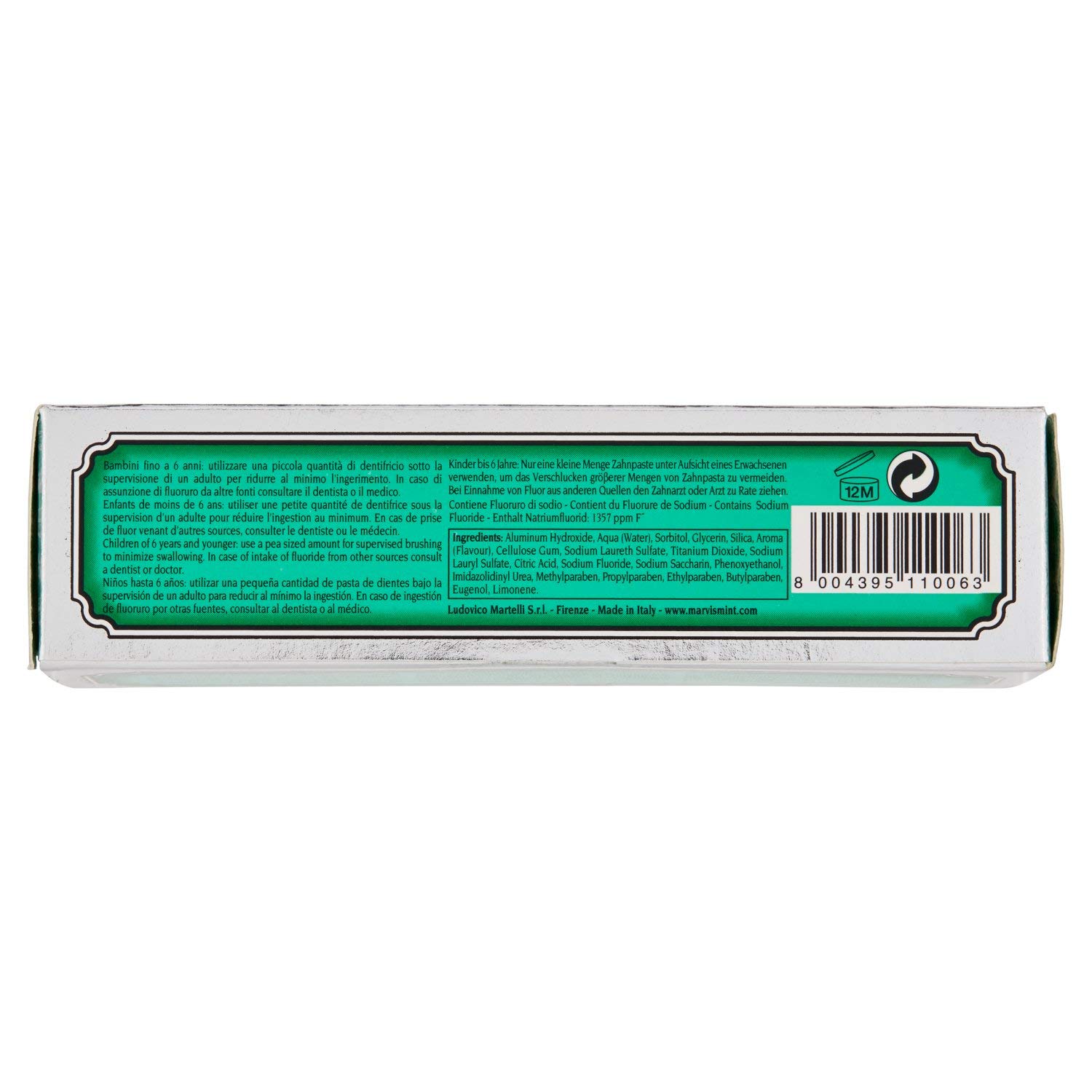 Foto 7 pulgar | Pasta De Dientes Marvis Classic Strong Mint 38ml - Venta Internacional.