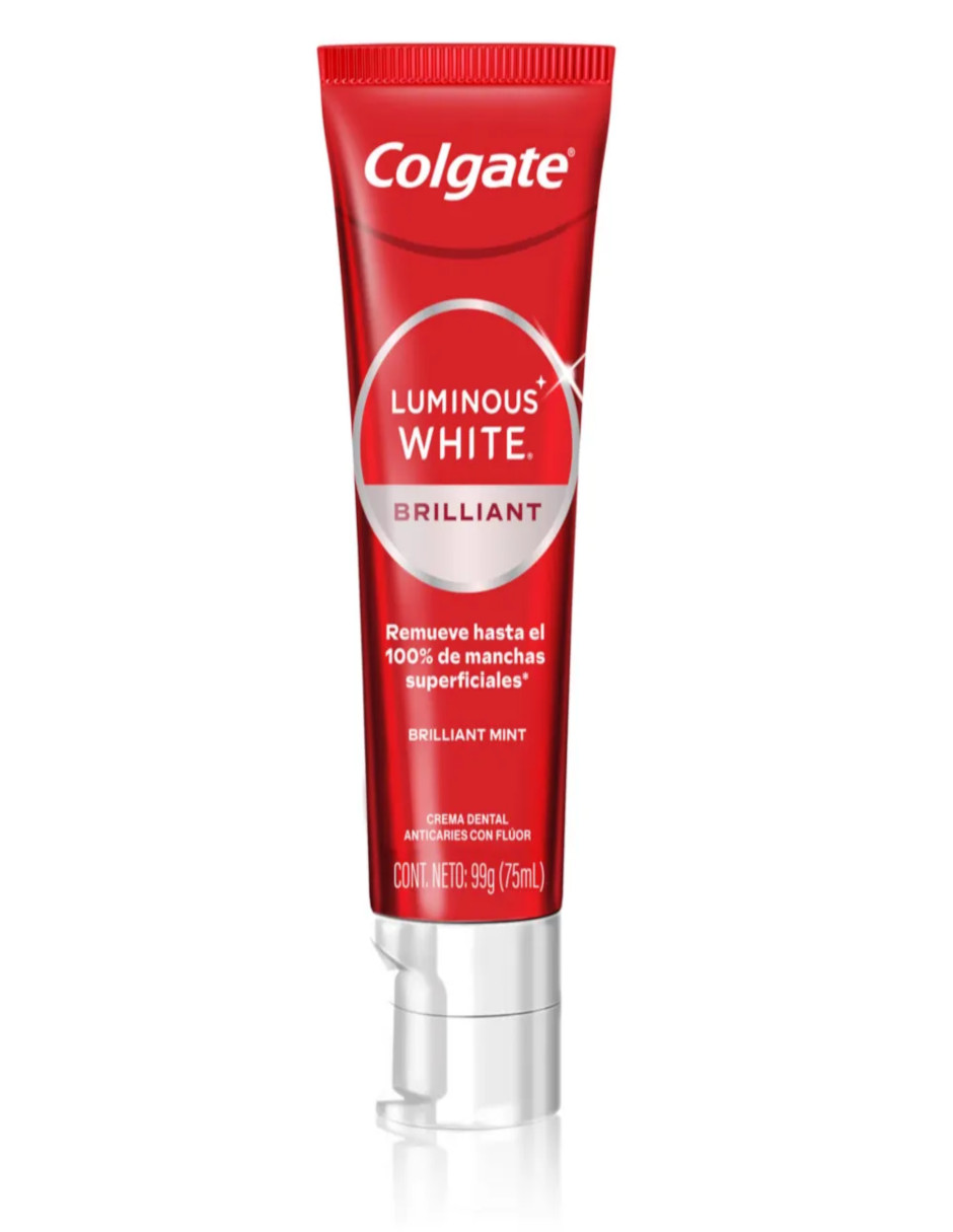 Foto 4 pulgar | Pasta Dental Colgate Luminous White Brillant 2 Piezas + Termo de Agua Güish