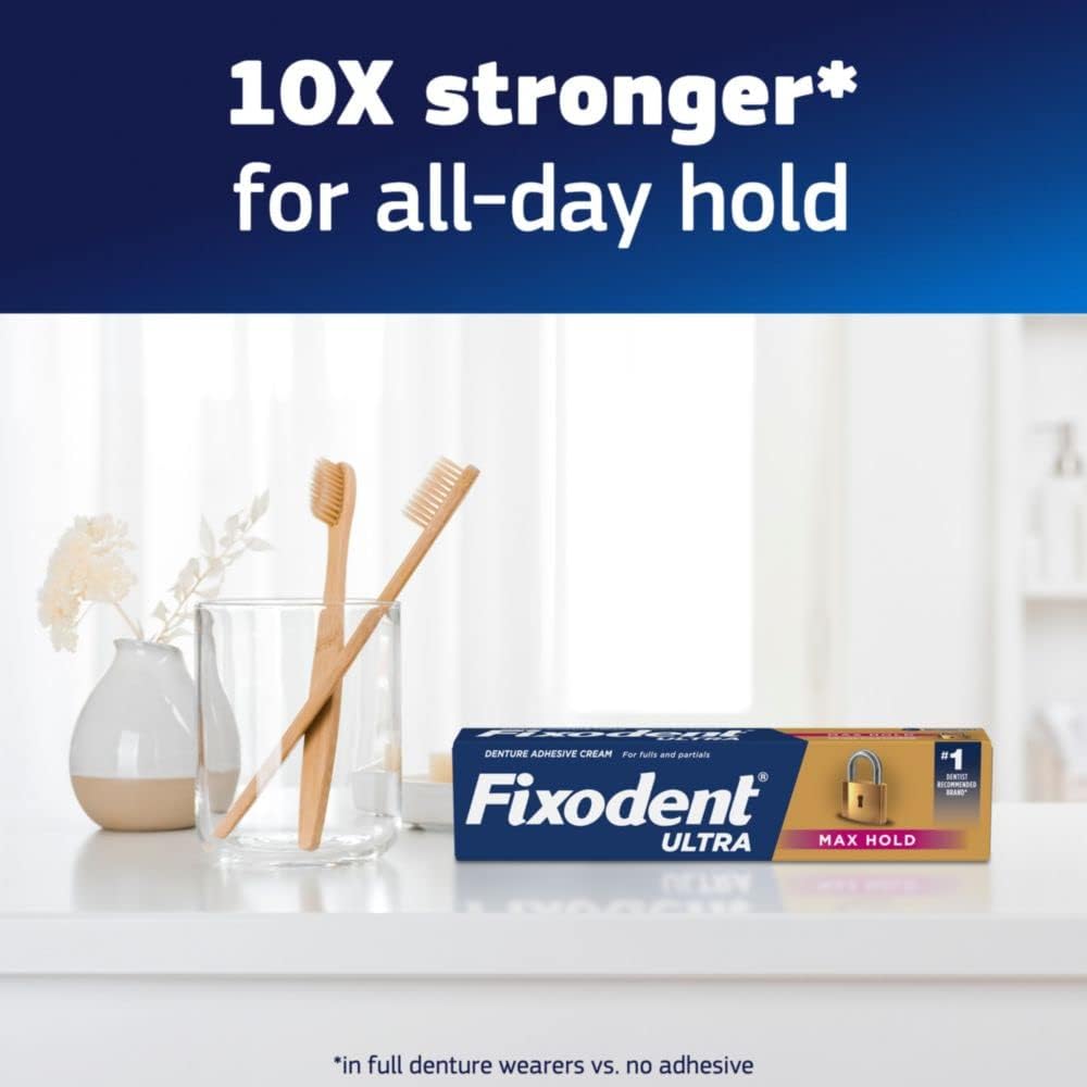 Foto 5 pulgar | Adhesivo para Dentaduras Fixodent Ultra Max Hold 65 Ml 2 Piezas - Venta Internacional