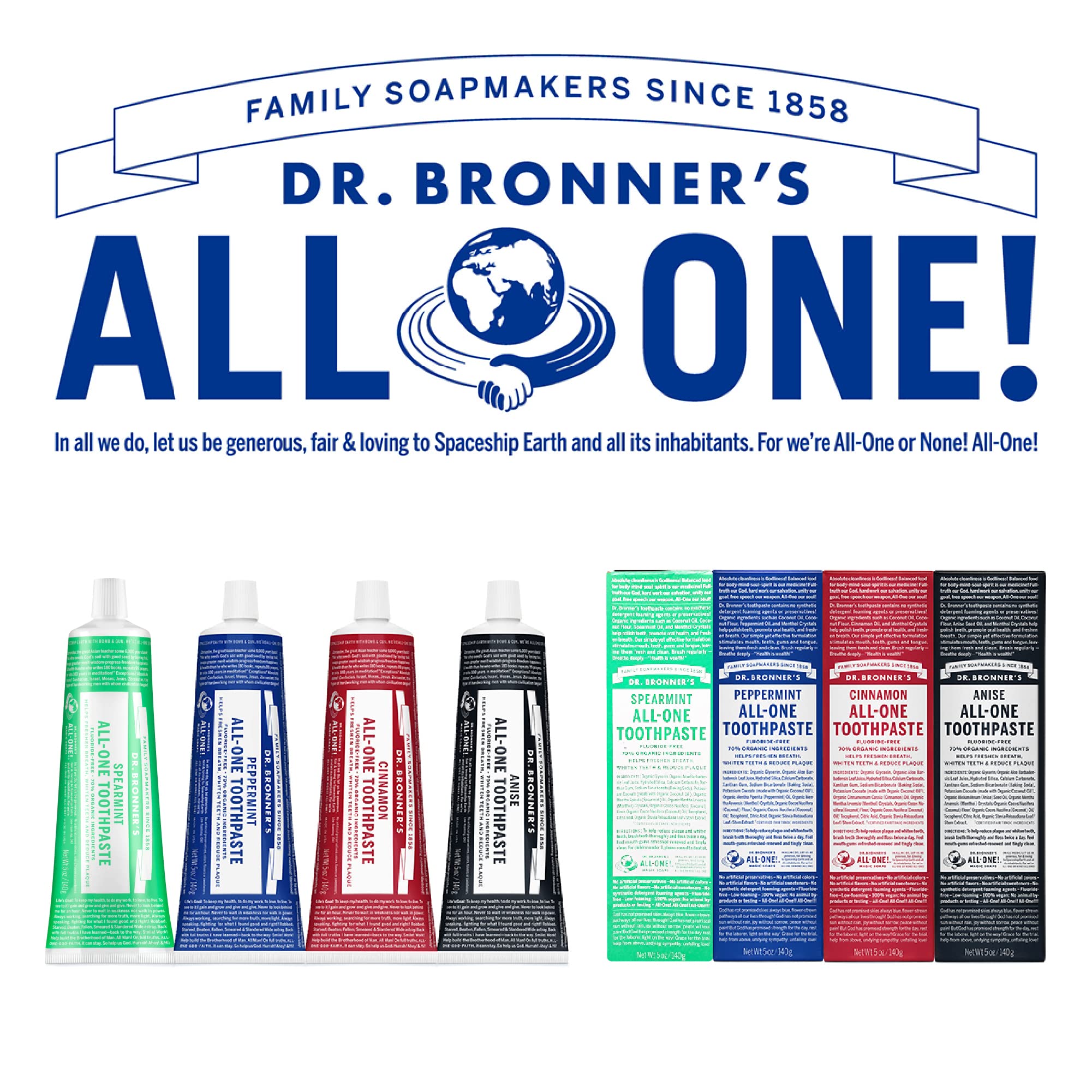 Foto 7 pulgar | Pasta de Dientes Dr. Bronner's All-one Peppermint & Spearmint 150 ml - Venta Internacional