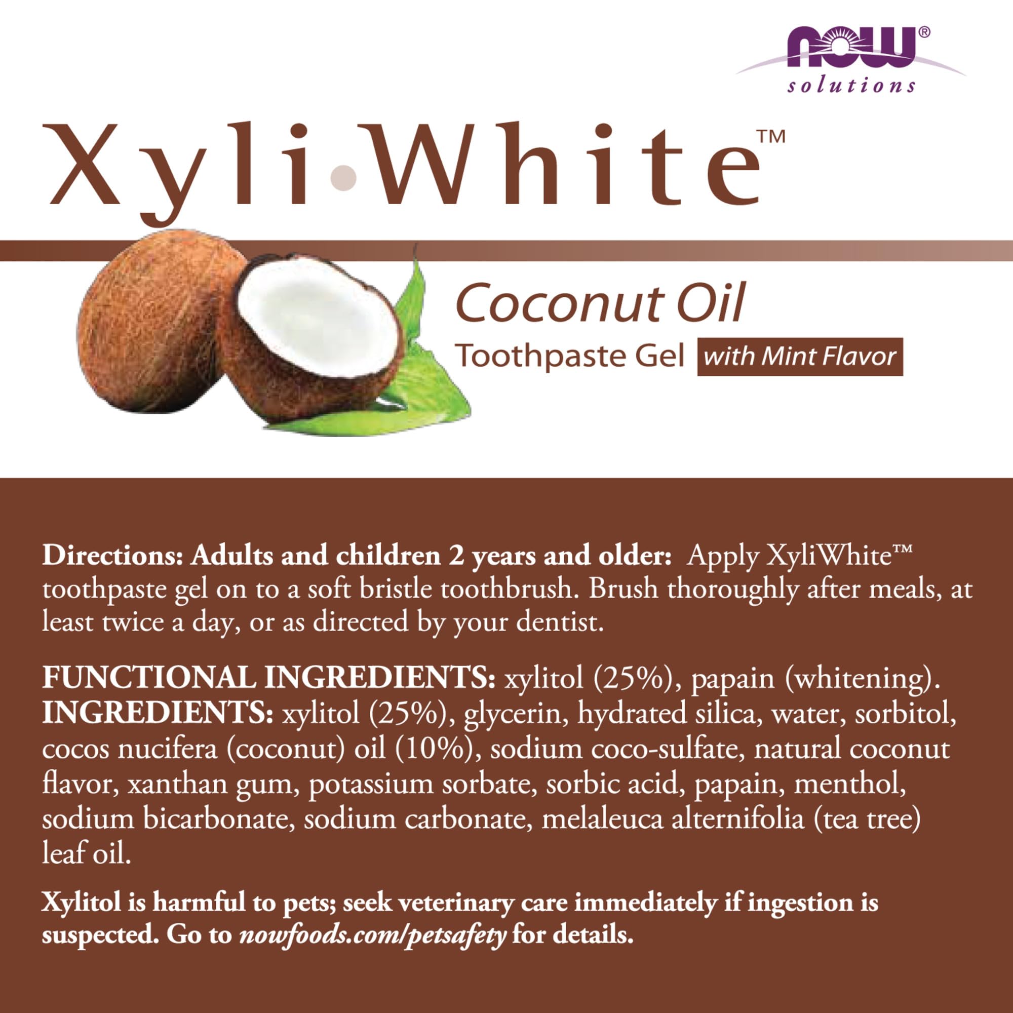 Foto 3 pulgar | Pasta De Dientes Now Foods Solutions Xyliwhite Gel Coconut 189ml - Venta Internacional.