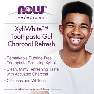 Foto 3 | Pasta De Dientes Gel Now Solutions Xyliwhite Charcoal Refresh 180 Ml - Venta Internacional.