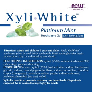 Foto 2 | Pasta De Dientes En Gel Now Foods Solutions Xyliwhite Platinum Mint 180 Ml - Venta Internacional.