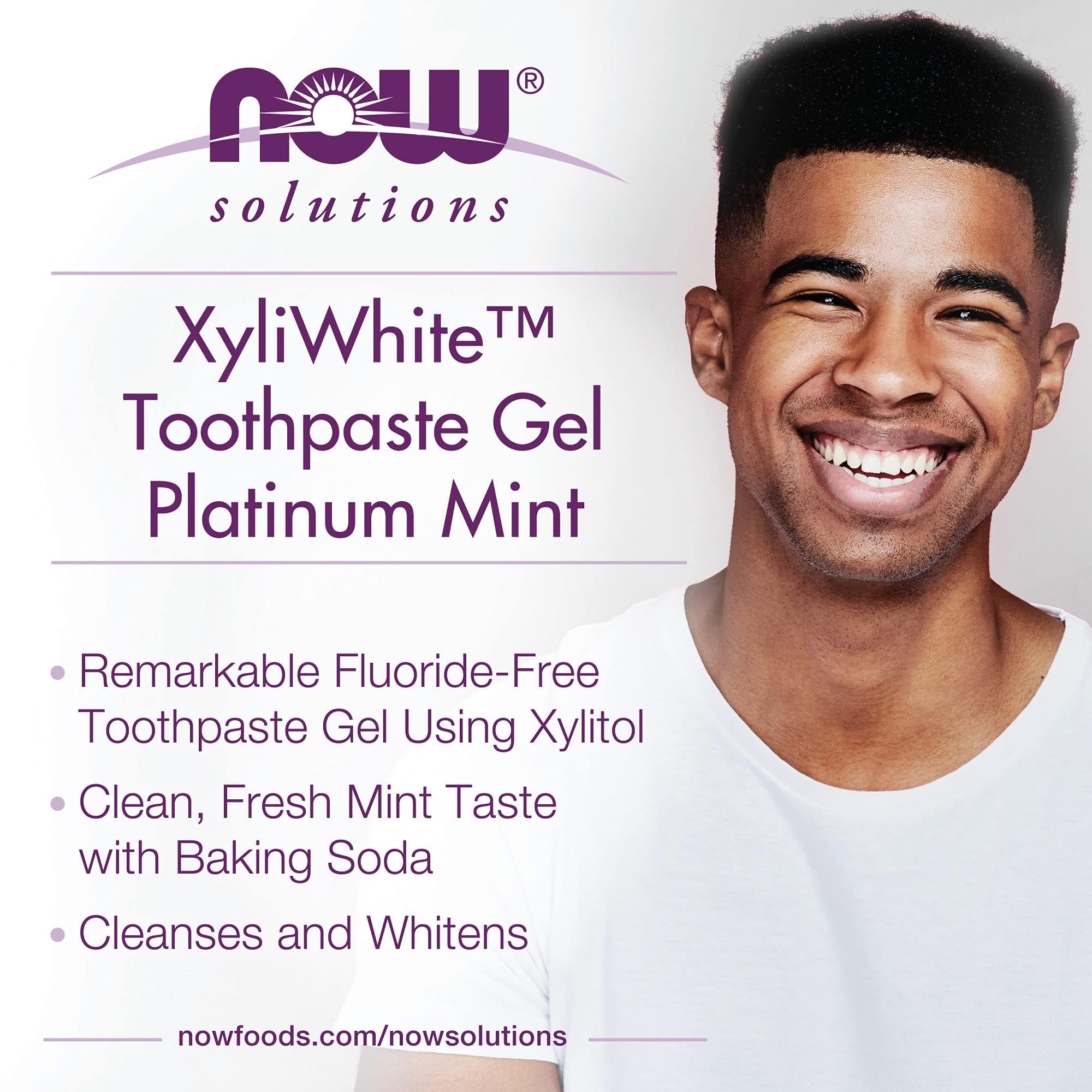 Foto 5 pulgar | Pasta De Dientes En Gel Now Foods Solutions Xyliwhite Platinum Mint 180 Ml - Venta Internacional.
