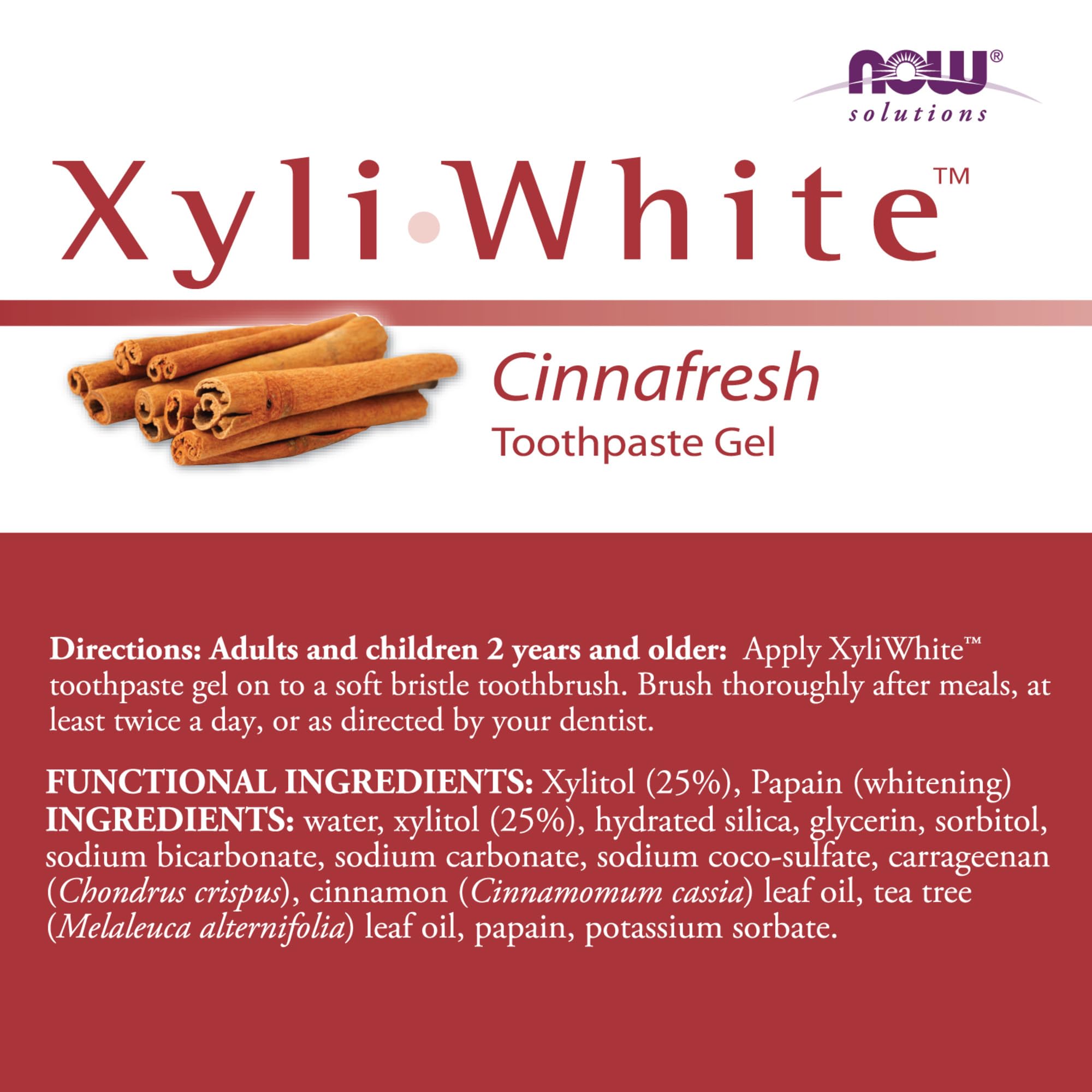 Foto 3 pulgar | Pasta De Dientes En Gel Now Foods Solutions Xyliwhite Cinnafresh 180 Ml - Venta Internacional.