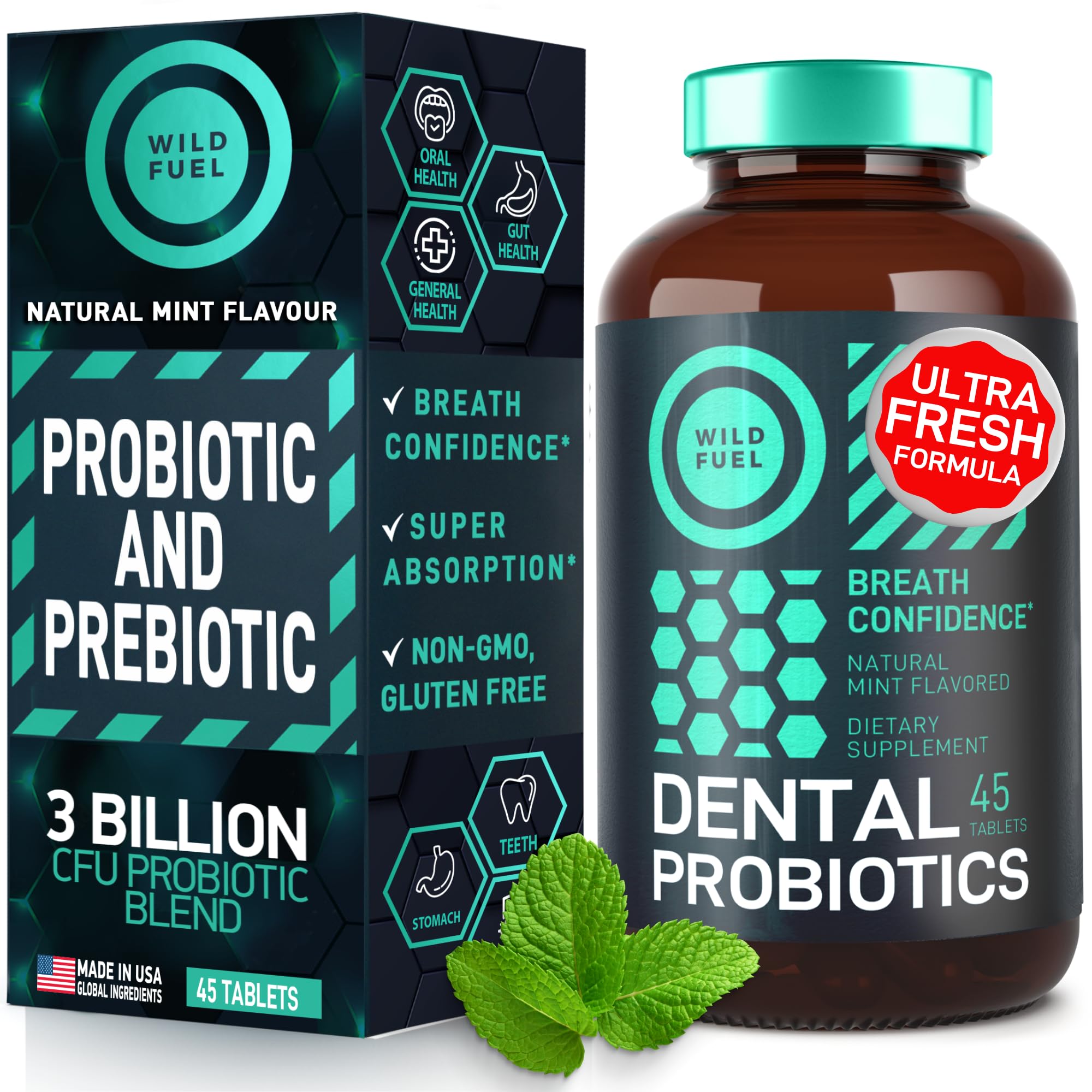 Tratamiento Dental Con Probióticos Orales Para El Mal Aliento, 45 Tabletas - Venta Internacional.
