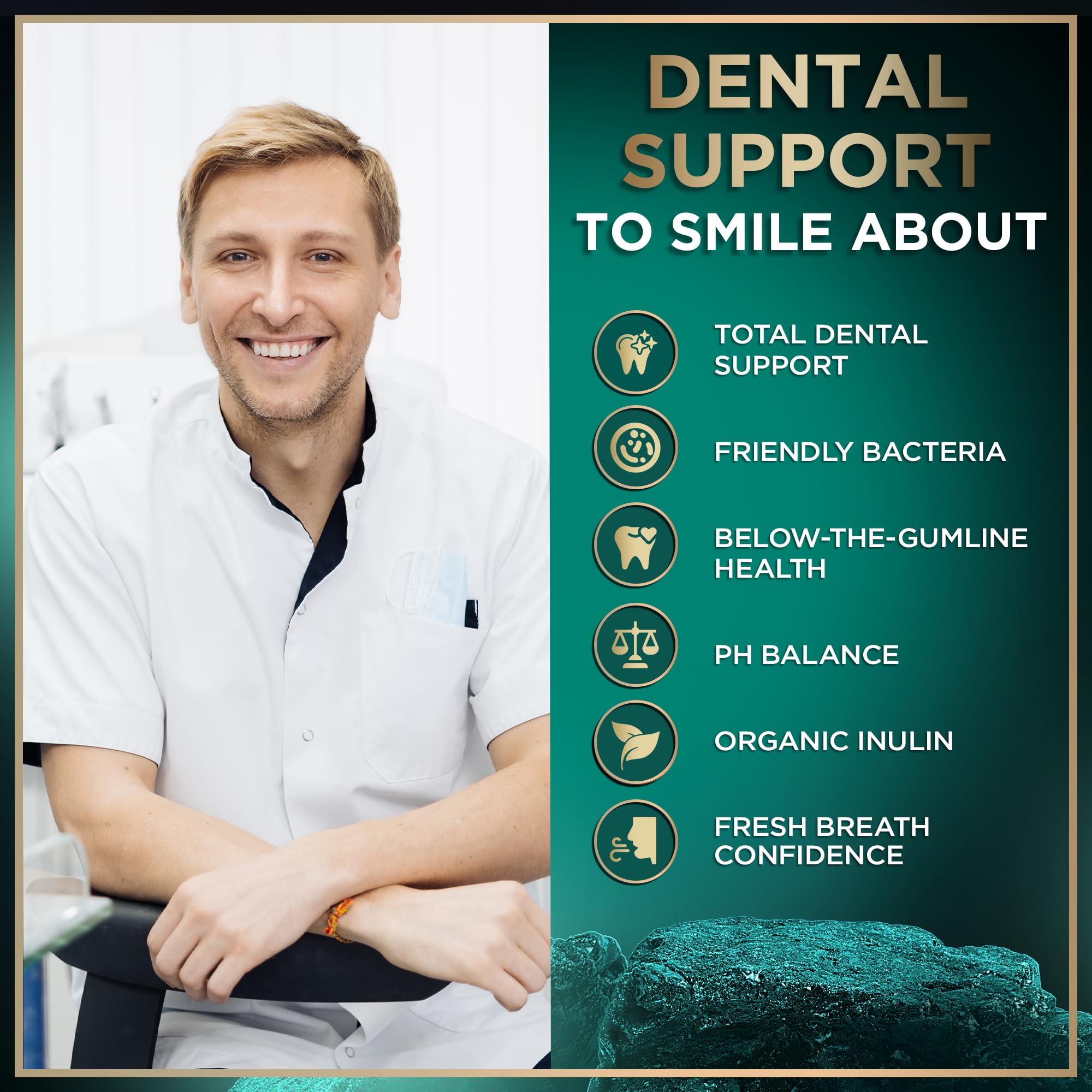 Foto 3 pulgar | Tratamiento Dental Con Probióticos Orales Para El Mal Aliento, 45 Tabletas - Venta Internacional.