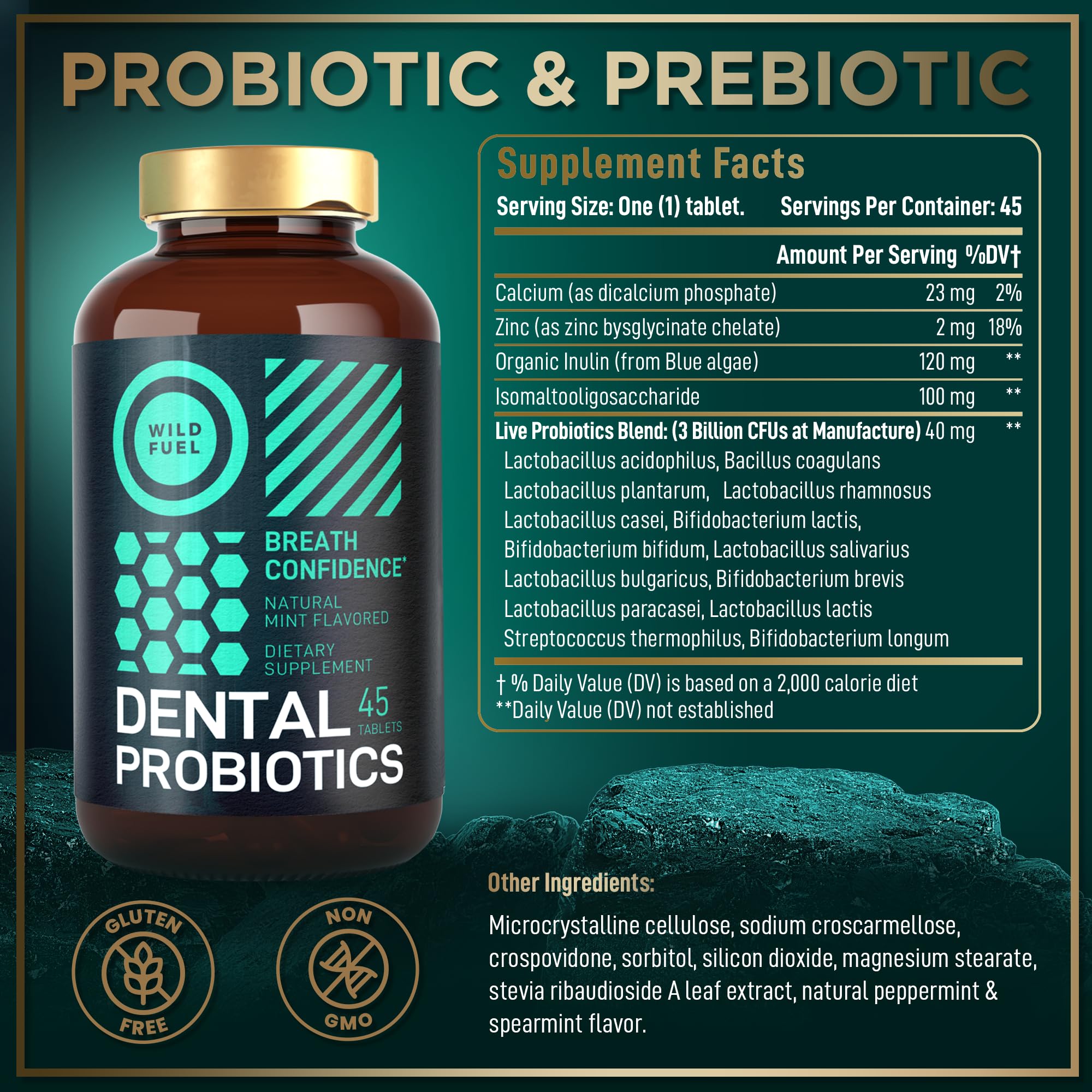 Foto 4 pulgar | Tratamiento Dental Con Probióticos Orales Para El Mal Aliento, 45 Tabletas - Venta Internacional.