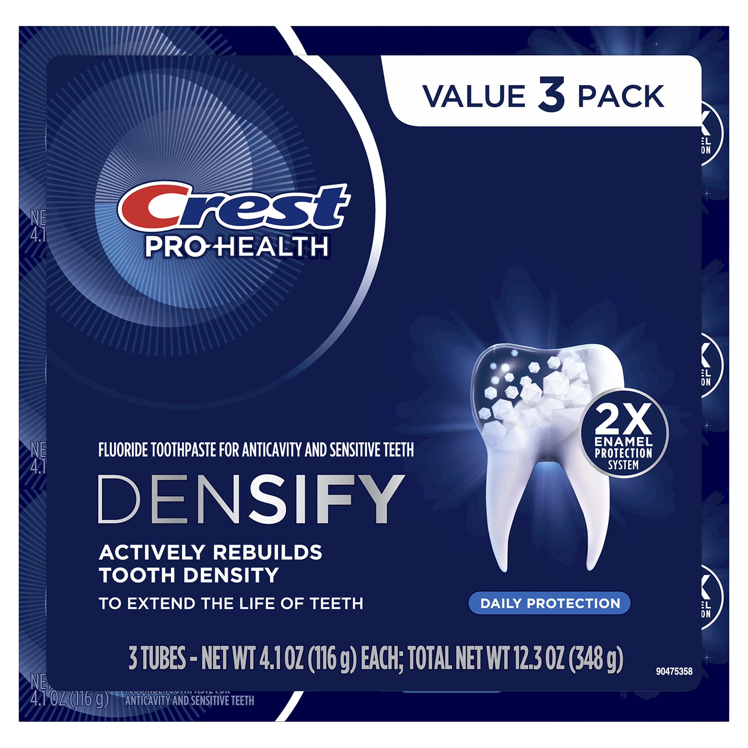 Foto 3 pulgar | Pasta De Dientes Crest Pro-health Densify Daily Protection 120 Ml X3 - Venta Internacional.