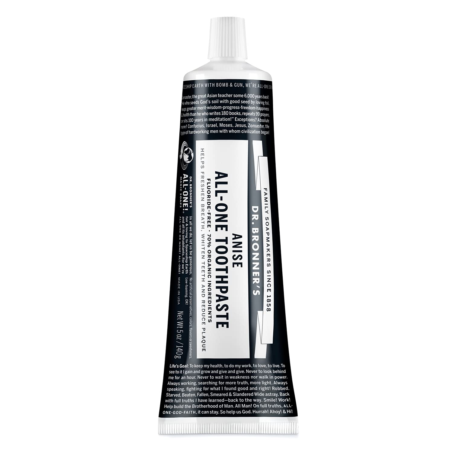 Pasta De Dientes Dr. Bronner's All-one Anise 150 Ml 70% Orgánica - Venta Internacional.