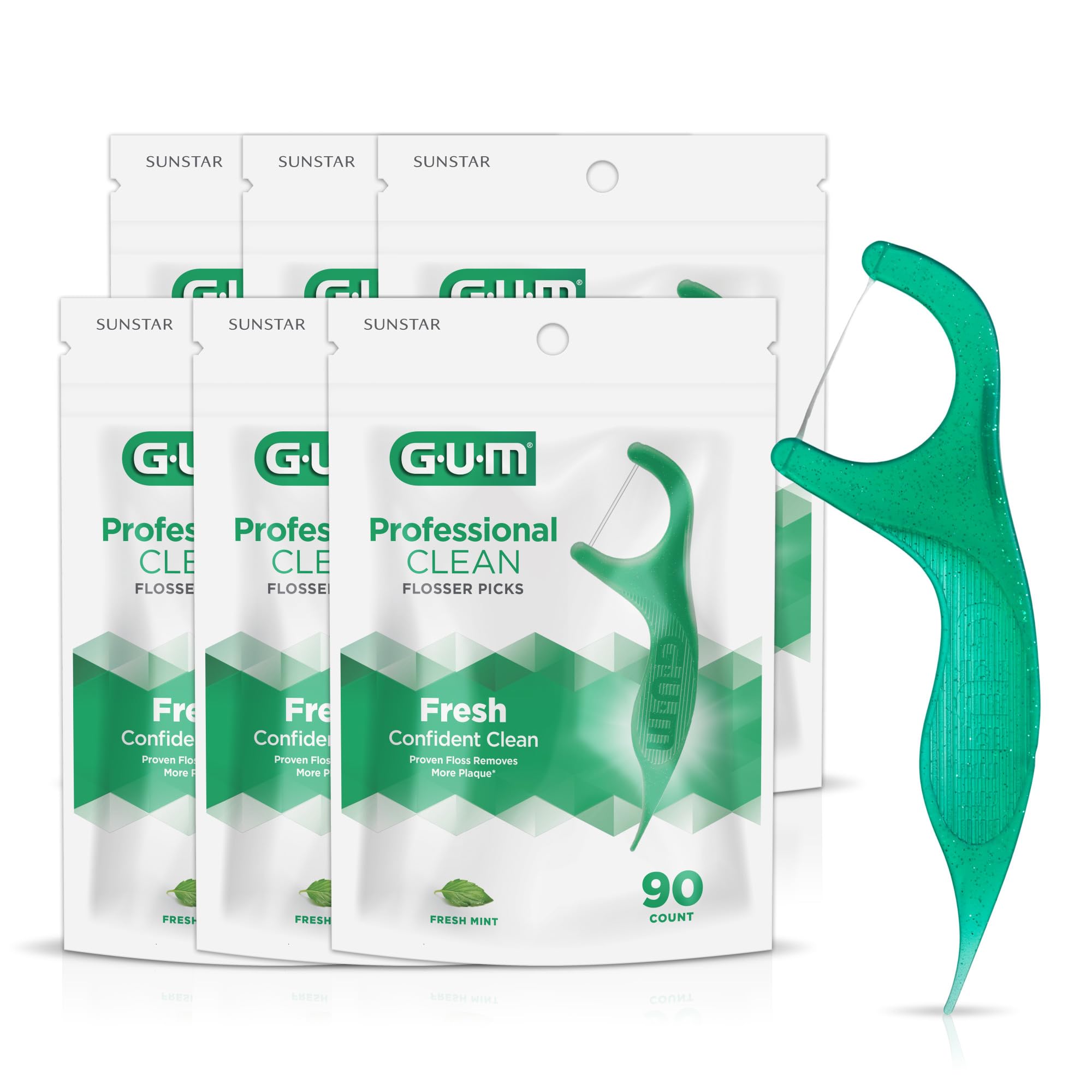 Foto 1 | Floss Picks Gum Professional Clean Extra Strong 90 Unidades X6 - Venta Internacional.
