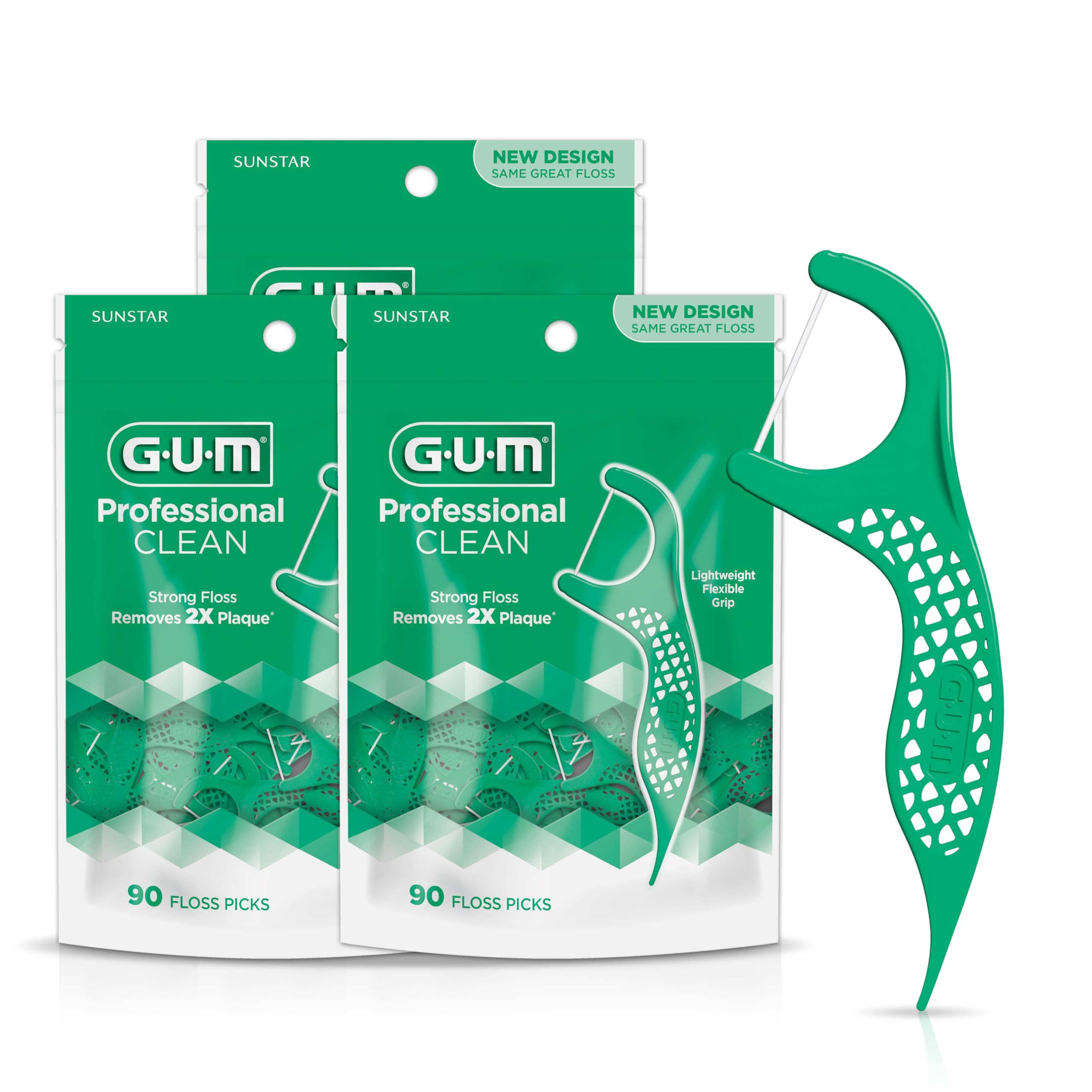 Foto 2 pulgar | Floss Picks Gum Professional Clean Extra Strong 90 Unidades - Venta Internacional.