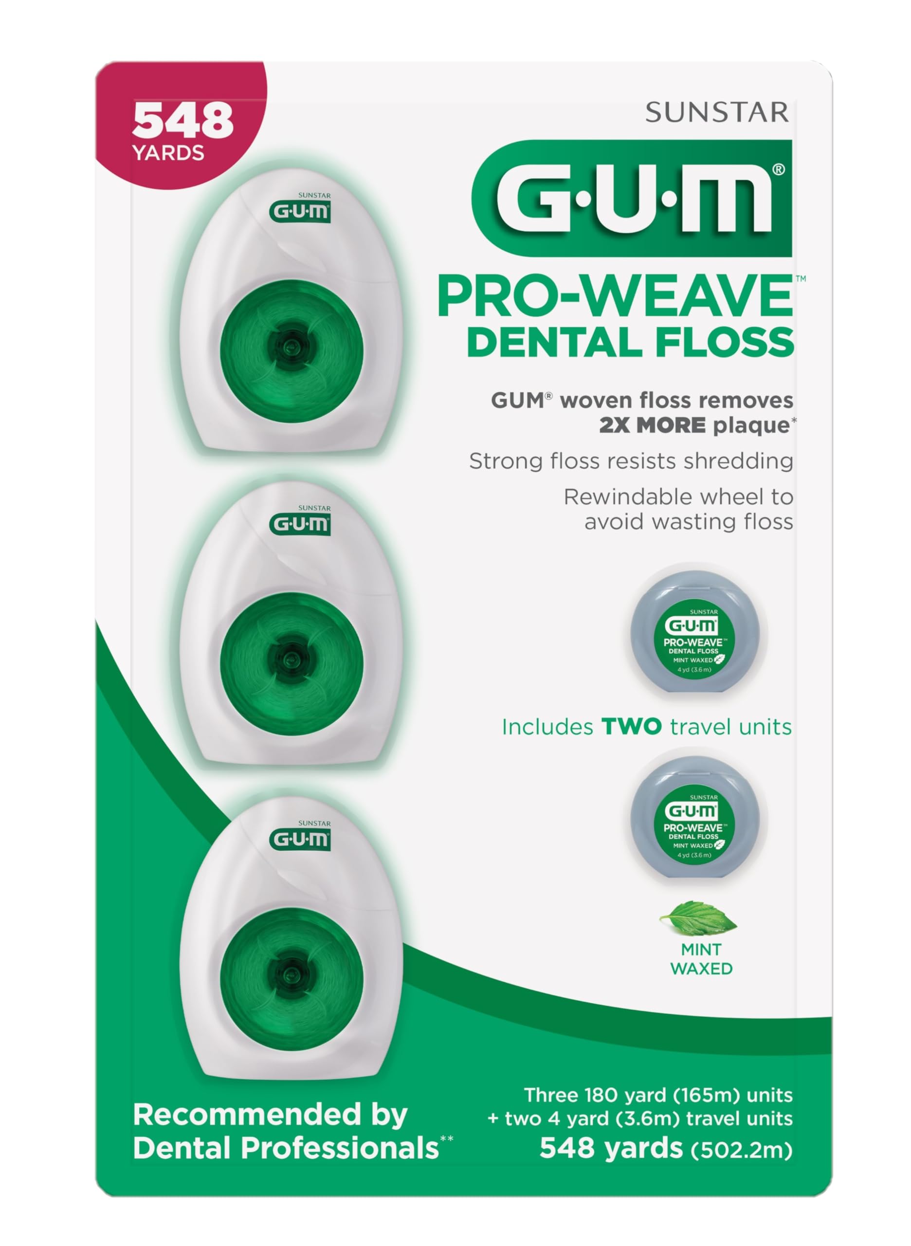 Foto 2 pulgar | Hilo Dental Gum Pro-weave, Tejido, Resistente A La Rotura, 3 Unidades - Venta Internacional.
