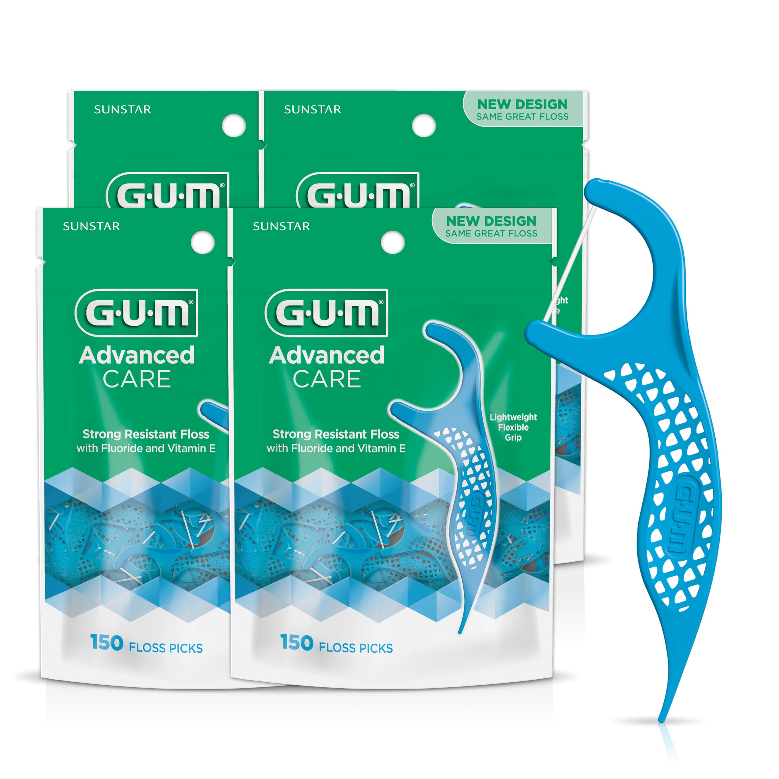 Foto 1 | Palillos De Hilo Dental Gum Advanced Care, Hilo Dental Para Adultos Con Vitamina E Y Flúor, Hilo Den - Venta Interna