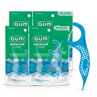 Foto 1 | Palillos De Hilo Dental Gum Advanced Care, Hilo Dental Para Adultos Con Vitamina E Y Flúor, Hilo Den - Venta Interna