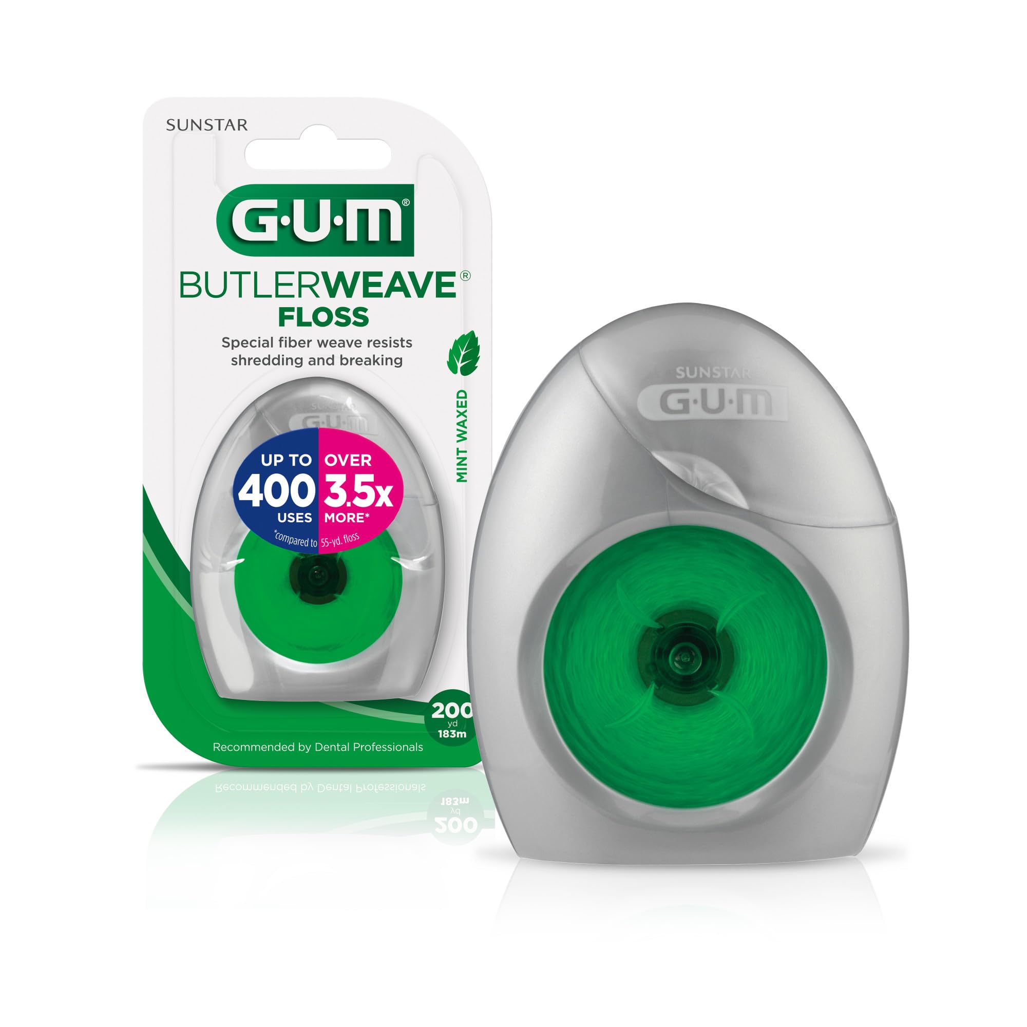 Hilo Dental Gum Butlerweave, Tejido, Resistente A La Rotura, Paquete De 3 - Venta Internacional.