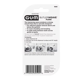Foto 5 | Hilo Dental Gum Butlerweave, Tejido, Resistente A La Rotura, Paquete De 3 - Venta Internacional.