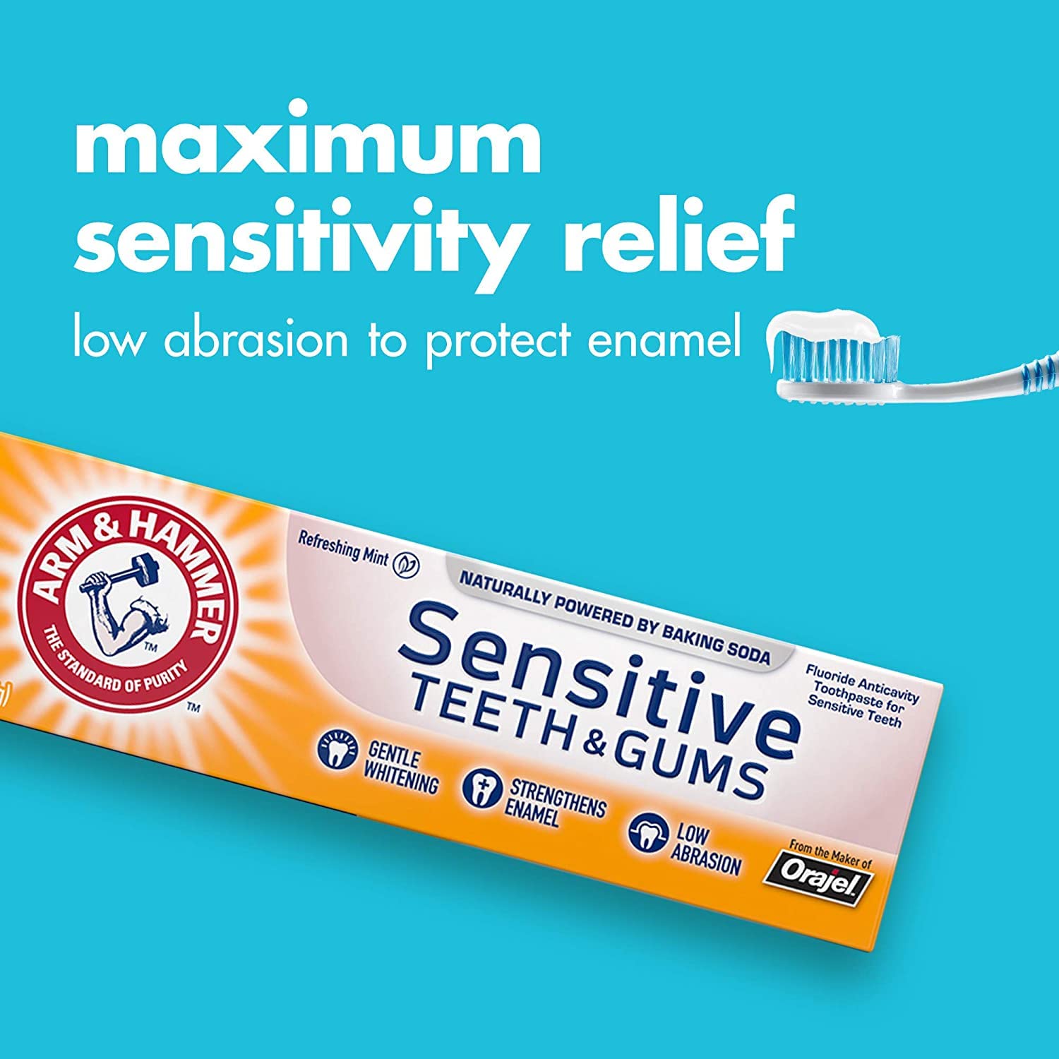 Foto 5 pulgar | Pasta De Dientes Arm & Hammer Sensitive Dients & Gums 133 Ml (x4) - Venta Internacional.